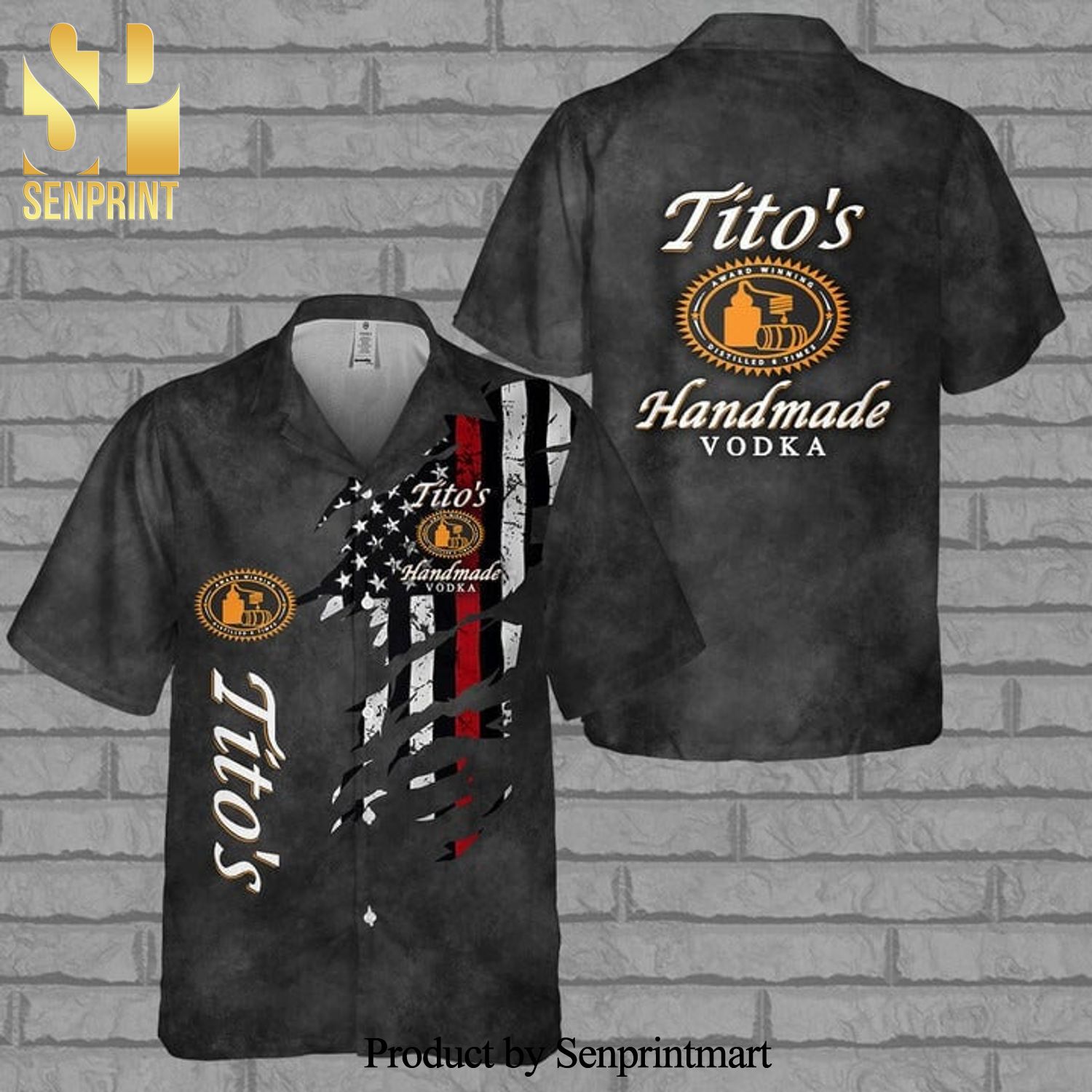 Tito’s Handmade Vodka Usa Flag For Vacation Hawaiian Shirt