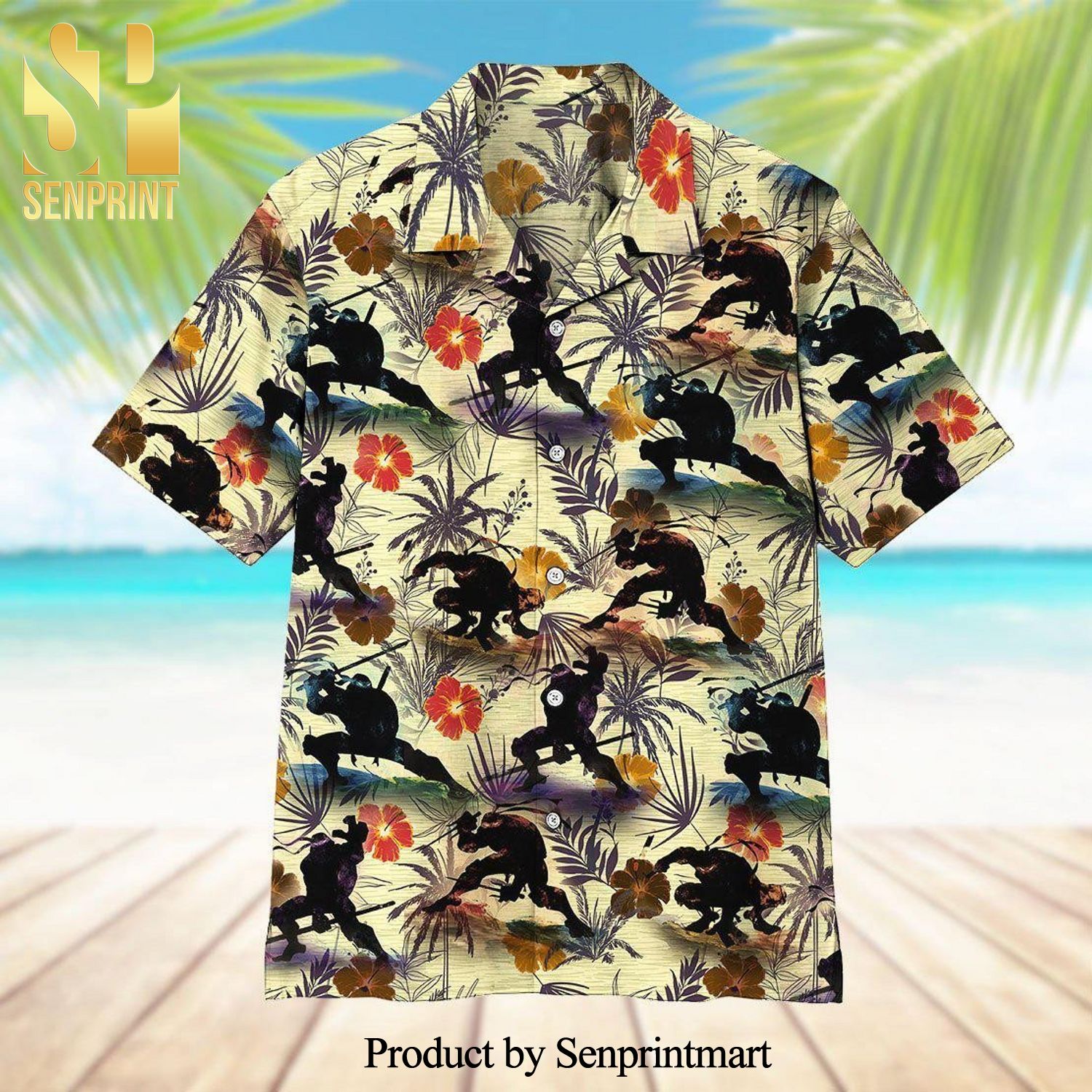 TMNT Full Printed Hawaiian Shirt