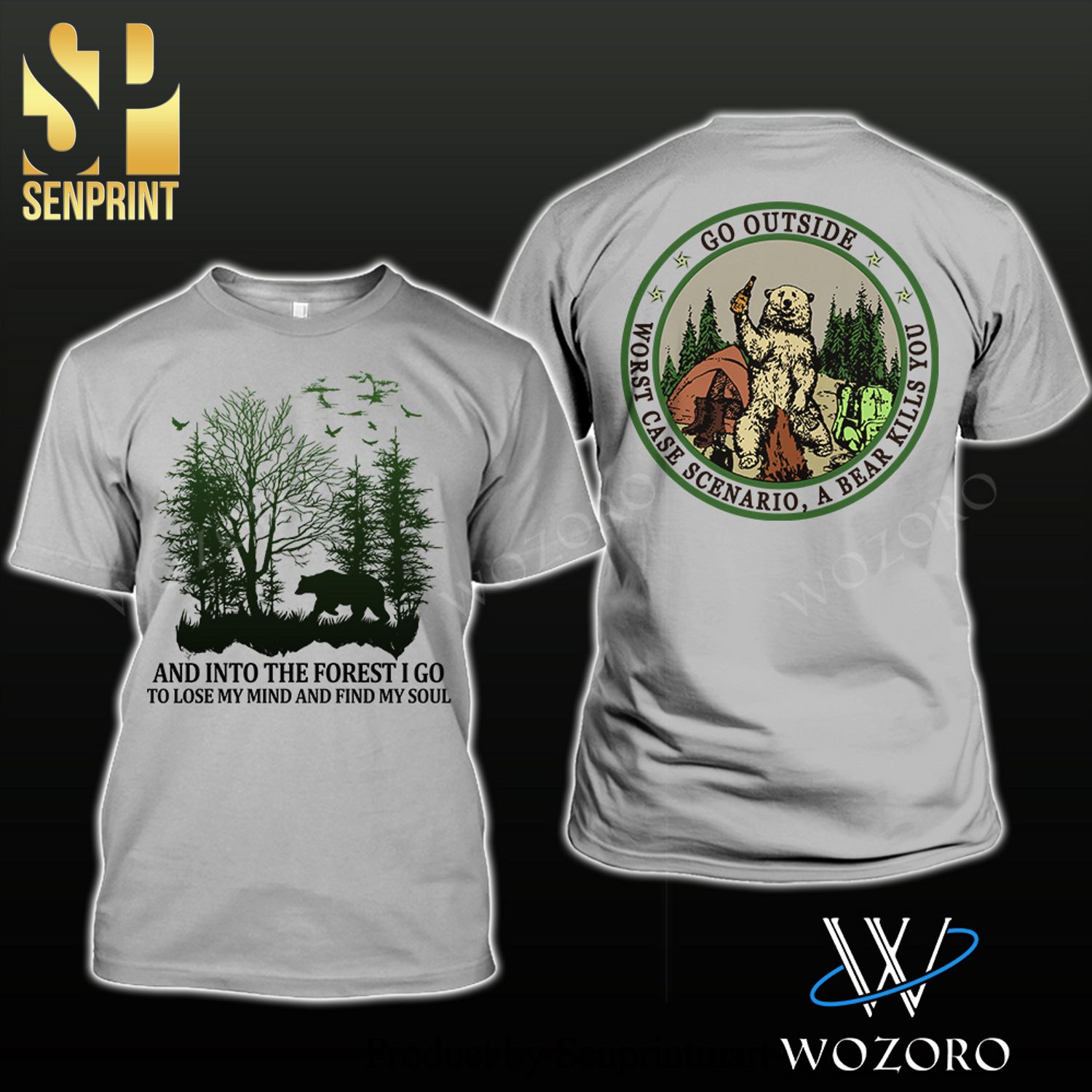 And Into The Forest Go Outside Camping Unisex All Over Printed Shirt