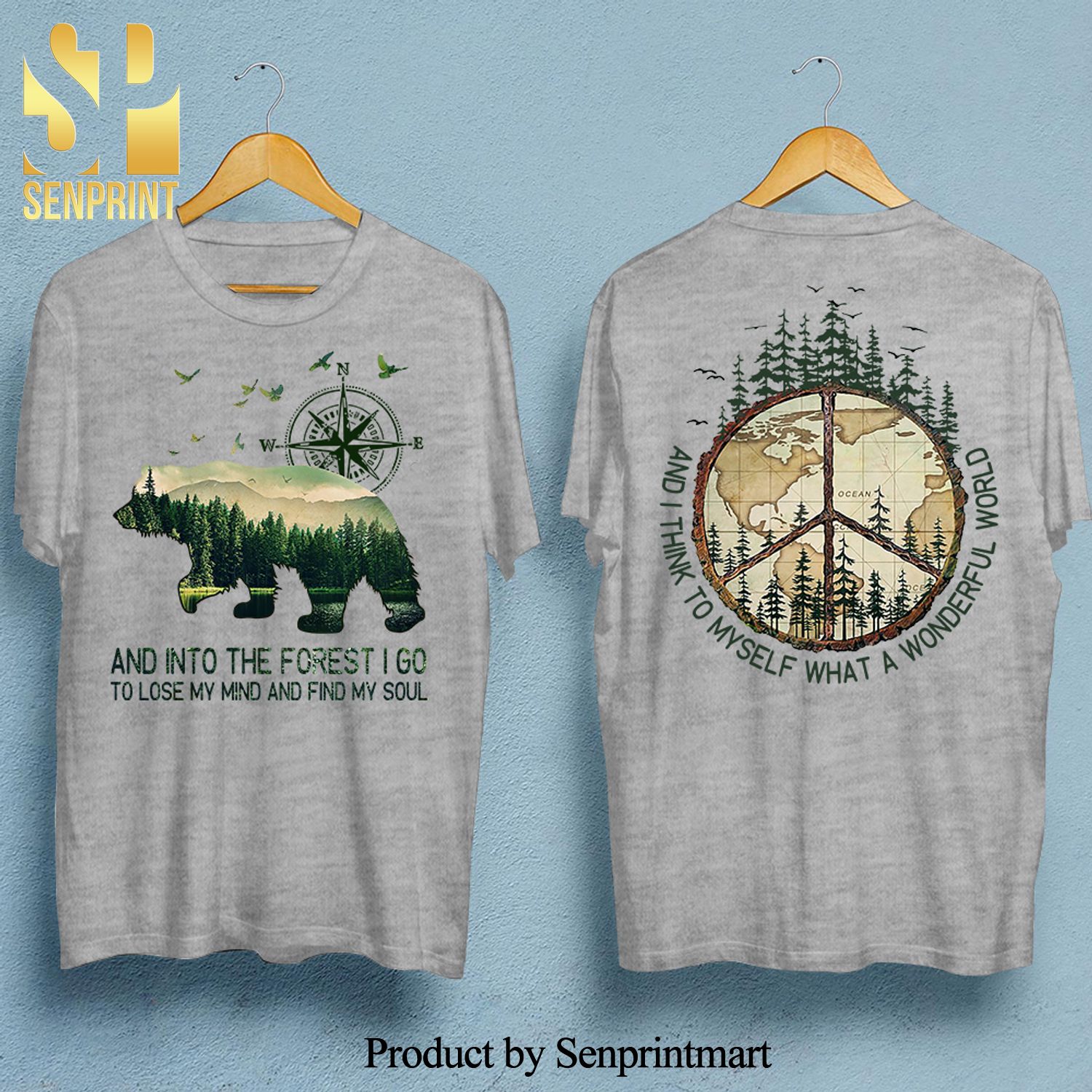 Bear And I Think To Myself What A Wonderful World Camping 3D Full Print Shirt