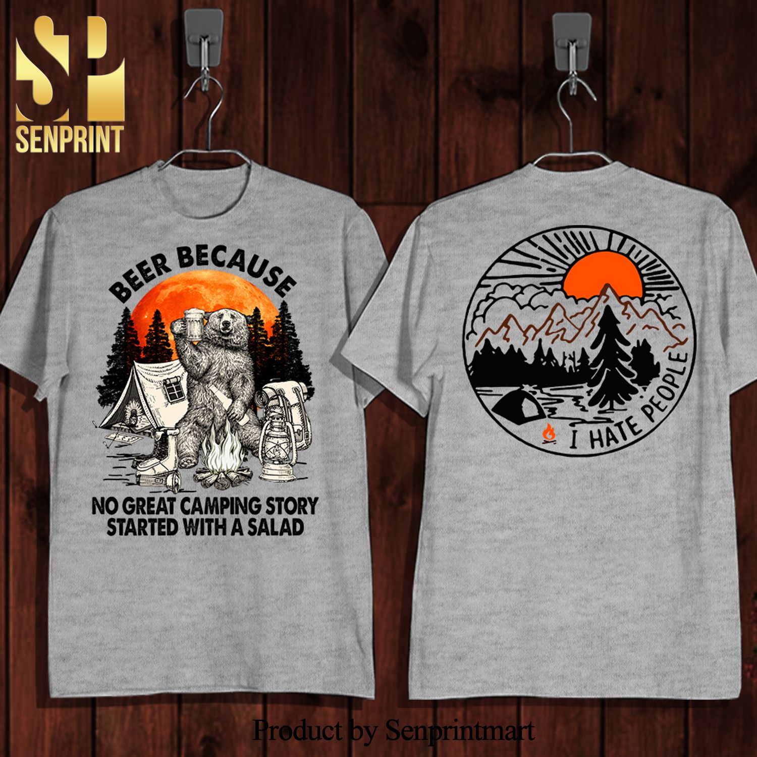 Beer Because No Great Camping Story Unisex Full Printing Shirt