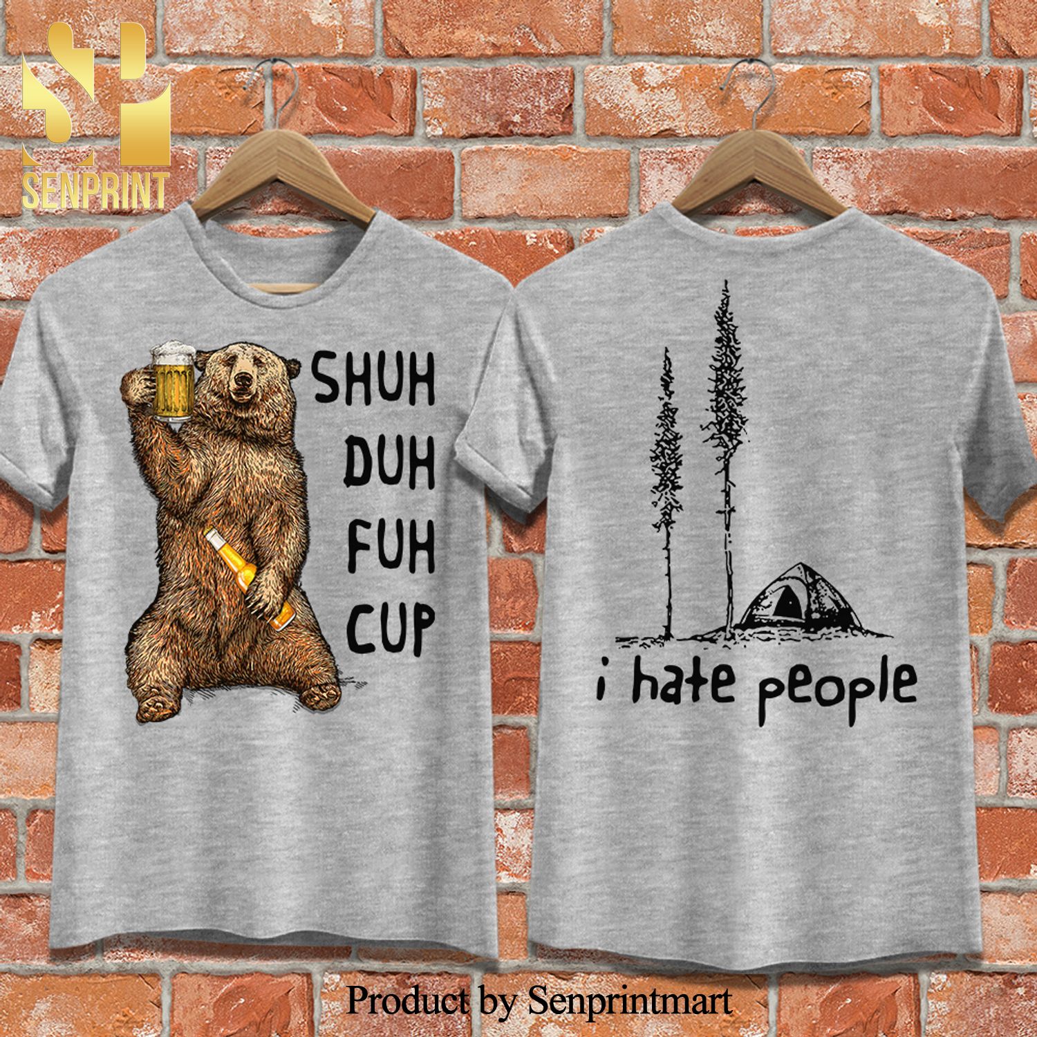 BW I Hate People Camping Full Printed Classic Shirt