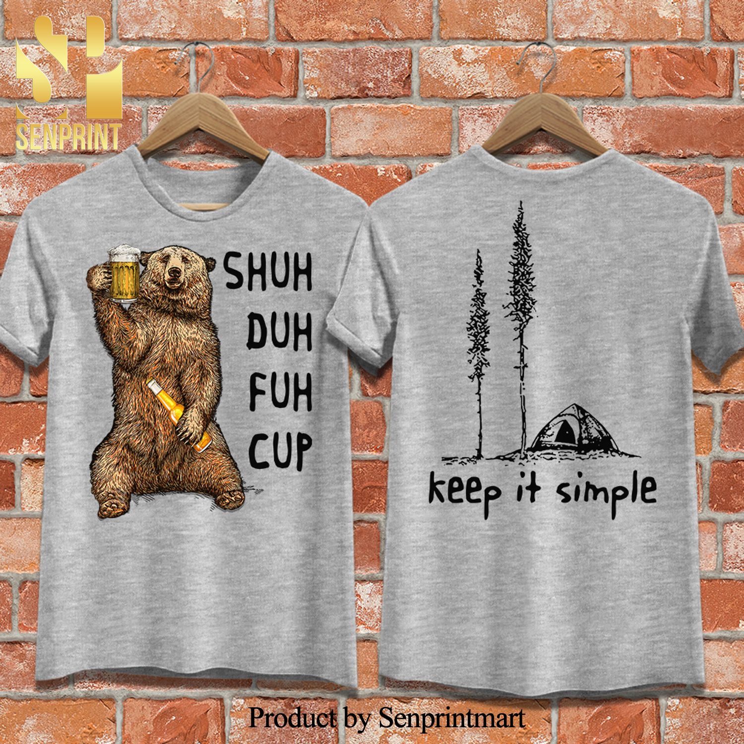 BW Keep It Simple Camping Unisex Full Printed Shirt