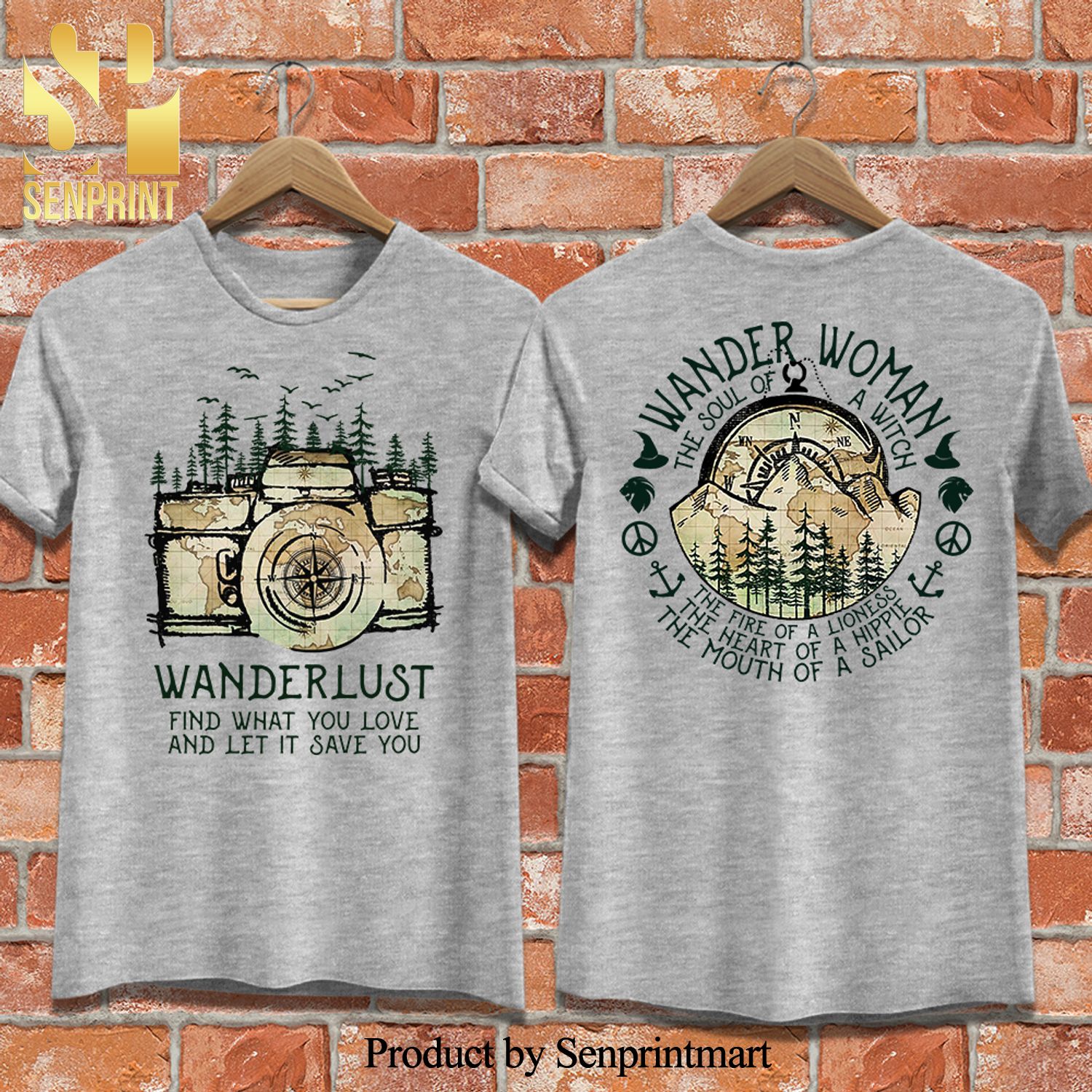 Camera Wanderlust The Soul Of A Witch Compass Camping Full Print Shirt