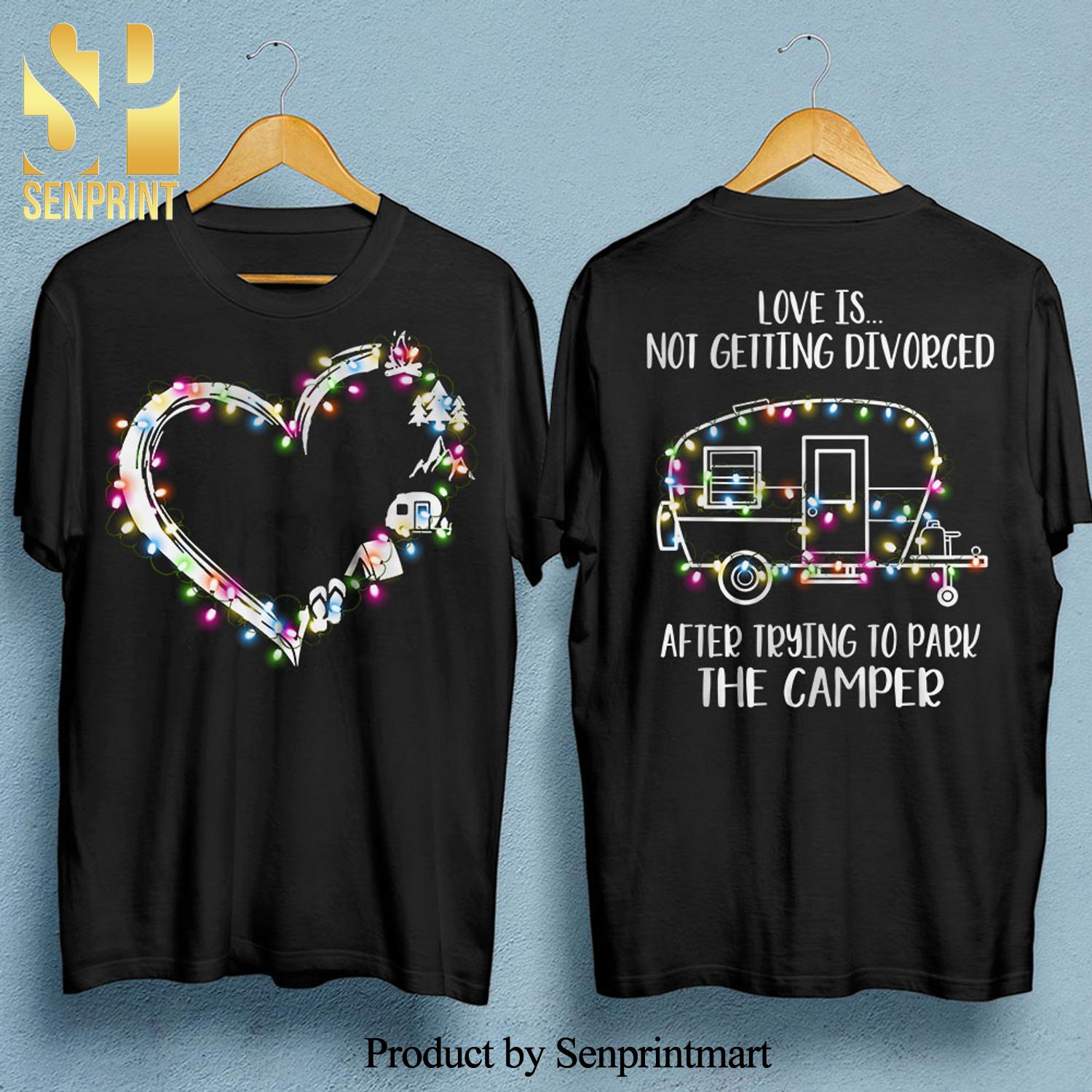 Christmas Love Is Not Getting Divorced After Trying To Park the Camper Camping 3D Full Print Shirt