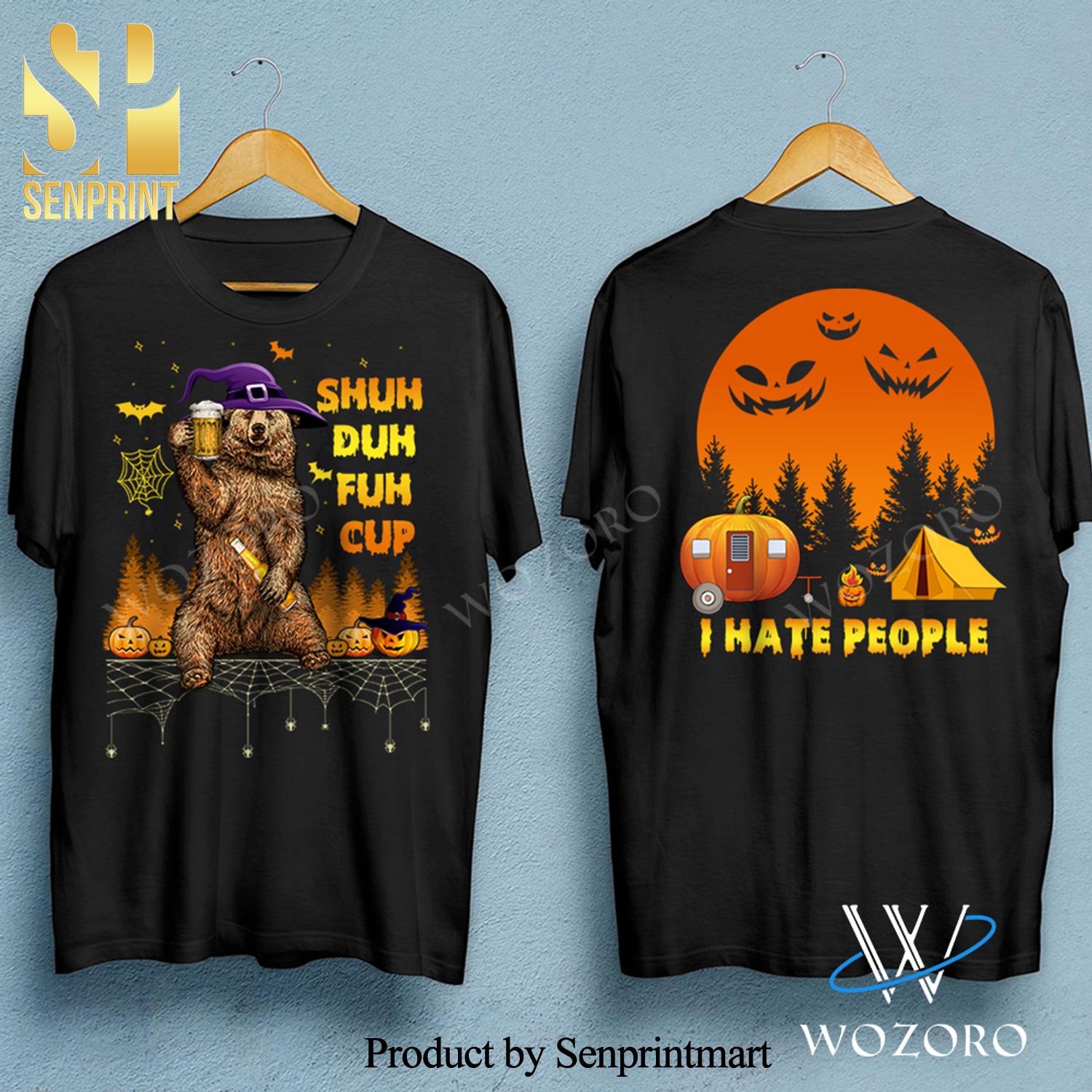 Happy Camp-O-Ween Camping Shuh Duh Fuh Cup Halloween Full Printing Shirt