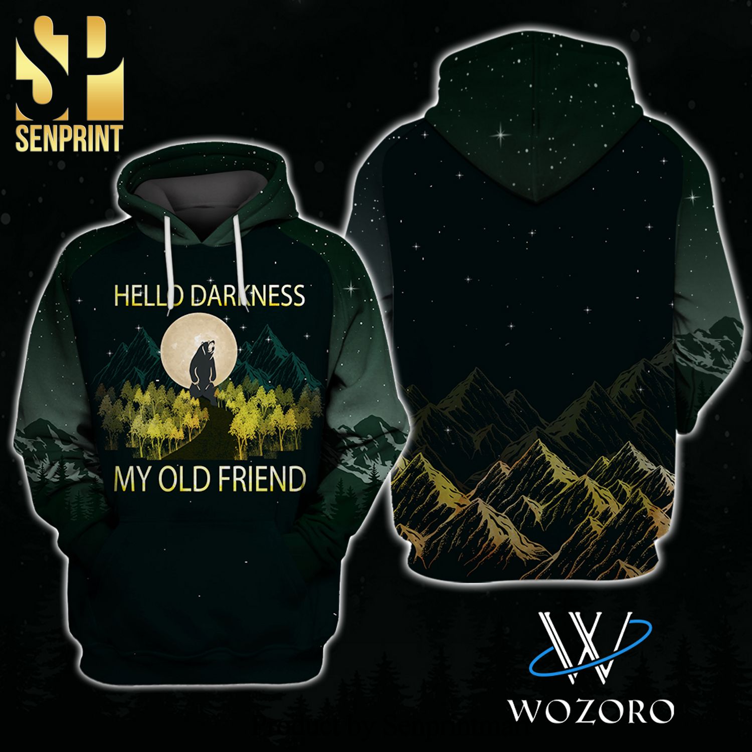 Hello Darkness My Old Friend Mountain Camping Unisex Full Print Shirt
