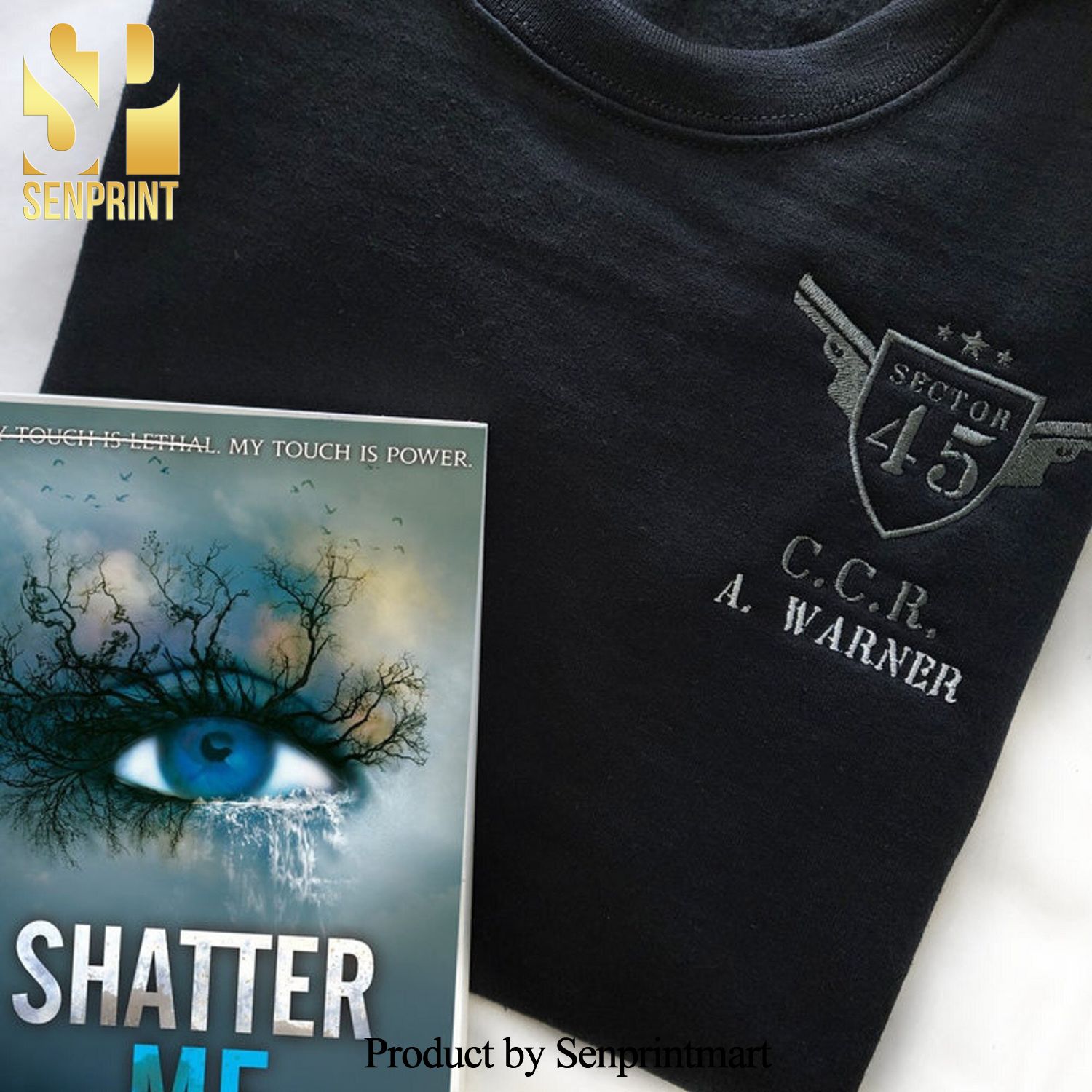 Aaron Warner Shatter Me 45 Sector CCR Uniform Crewneck Sweatshirt BookTok Merch Bookish Merch