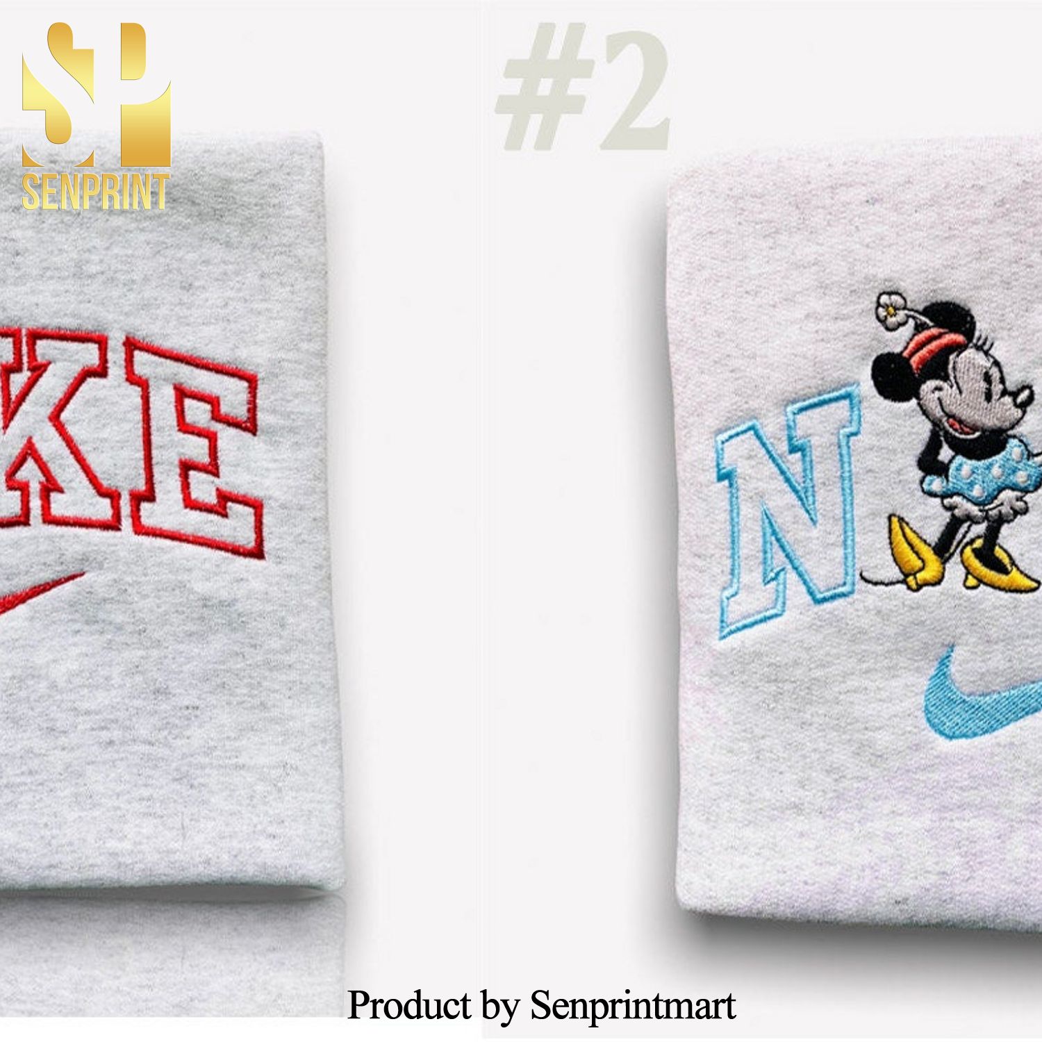 Christmas Mickey x Minnie Couple Embroidered Shirt Couple Embroidered Sweater Anniversary Embroidered Sweater Couple Matching Ideas