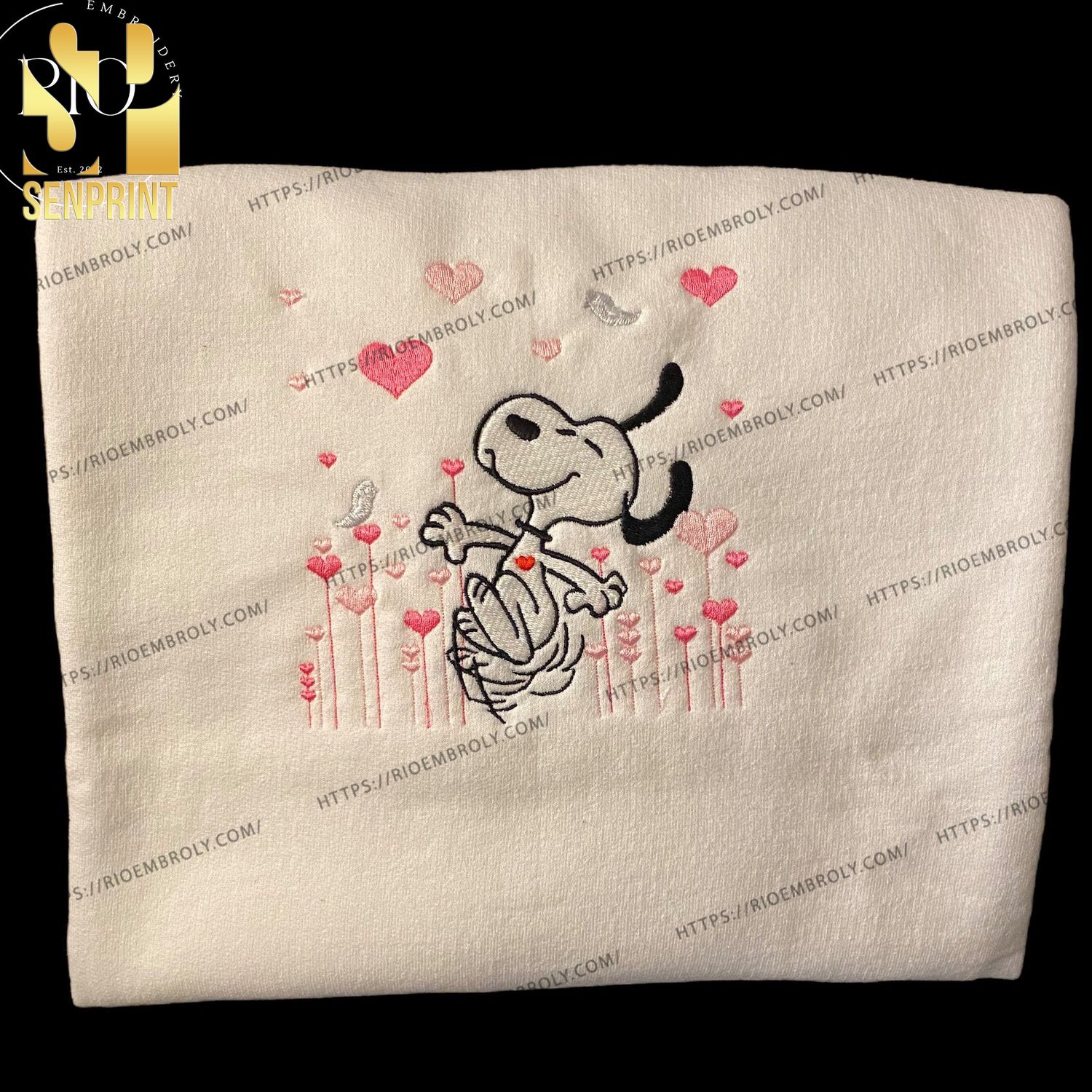 Disney Embroidered Shirt Snoopy Heart Valentine’s Day Gift