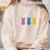 Easter Bunny Embroidered Shirt Minimalist Unisex Trendy Sweatshirt Gift for Her Him Mothers Day