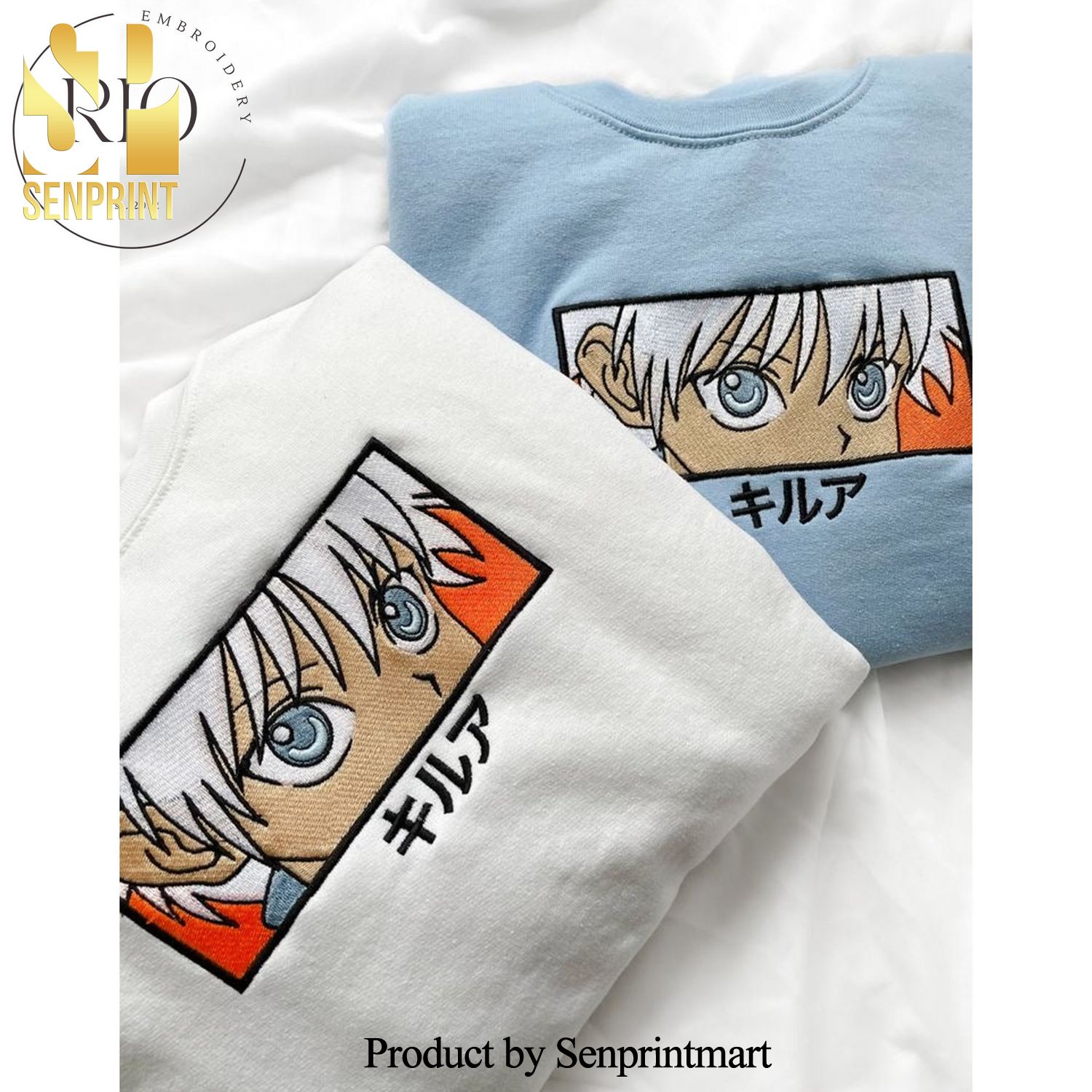 Embroidered Hunter x hunter sweatshirt Hoodie Anime inspired custom hoodies Sweatshirt Sweater Vintage Crewneck Hoodie Embroidery