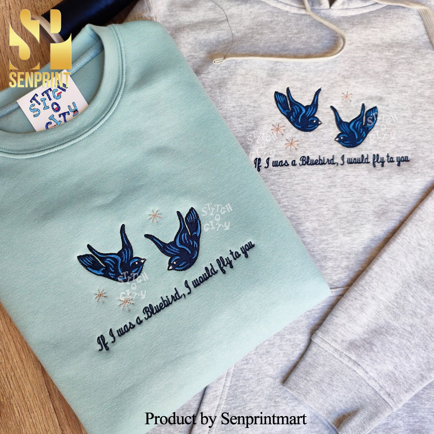 Embroidered I would fly to you Inspired Embroidered Shirt