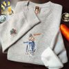 Embroidered Lovely Droid Couple Character Embroidered Shirt Couple Hoodie Custom Couple Sweatshirt Valentine’s Day