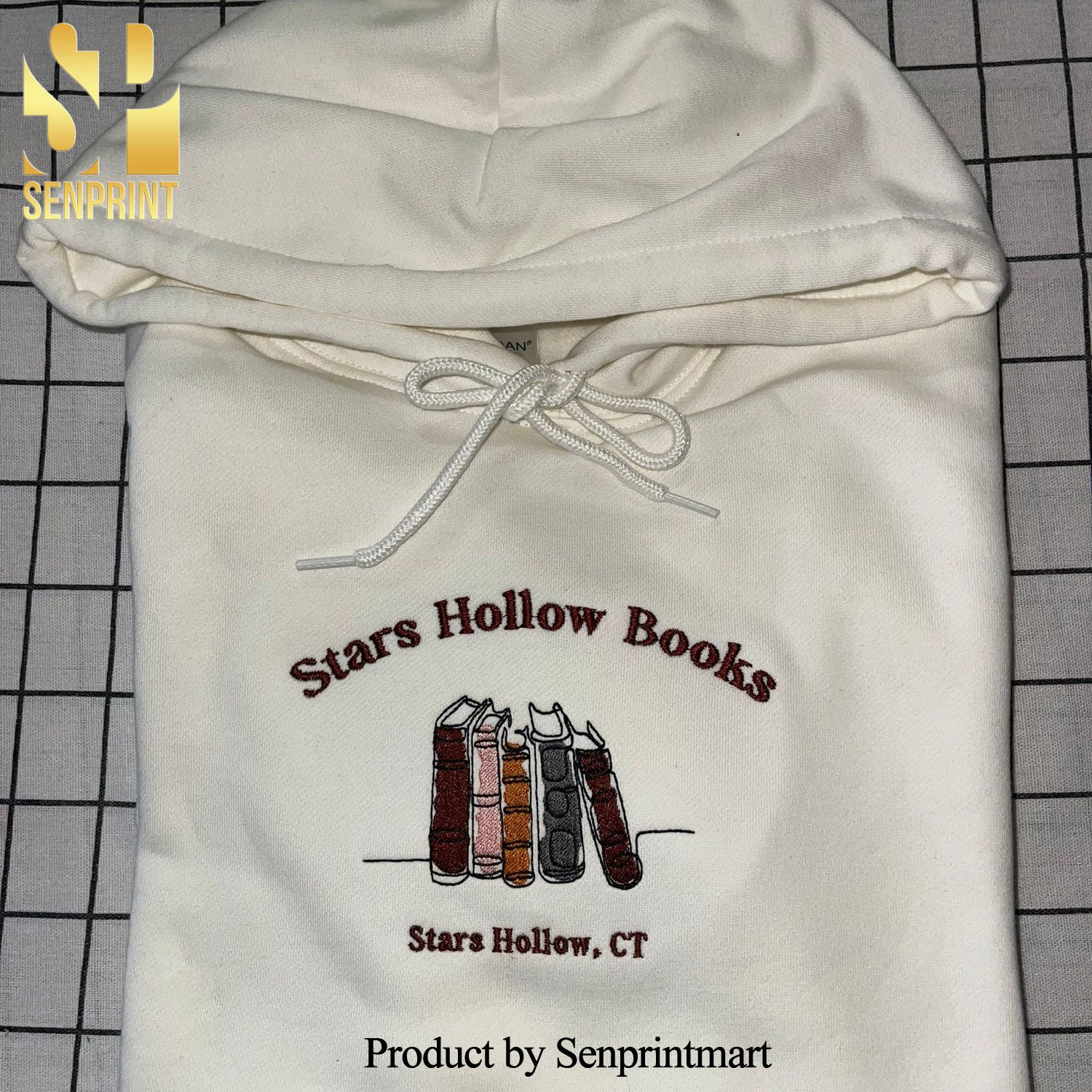 Embroidered stars hollow books sweatshirt Stars Hollow Embroidered Shirt Gilmore Girls Sweatshirt Embroidered Shirt