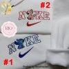 Embroidered Stitch and Angel pullover Personalized custom name Initial heart Couple Sweatshirts crewneck gift for birthday and anniversary