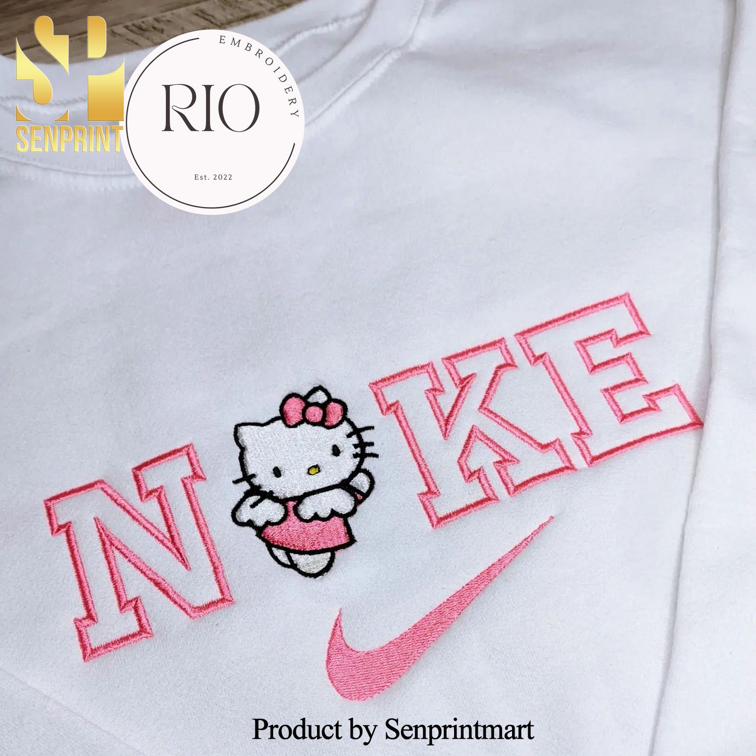 Hello Kitty Embroidered T-Shirts