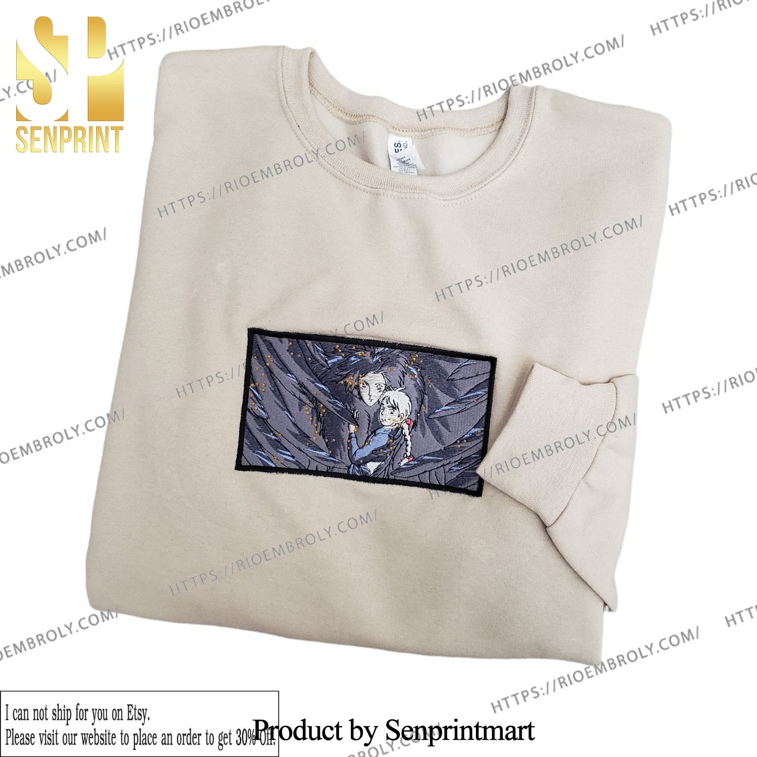 Howl’s Moving Castle Sophie Sparks Embroidered Crewneck Sweater