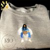 J Cole Crewneck Embroidered Shirt Rap Custom Made Vintage 2014 Forest Hills Drive j cole Lightweight Embroidered Sweater