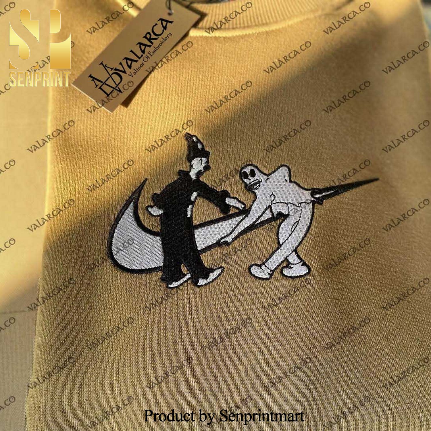 Joker Embroidered Sweatshirt Cartoon Embroidered Shirt Brand Custom Embroidered Sweatshirt Movie