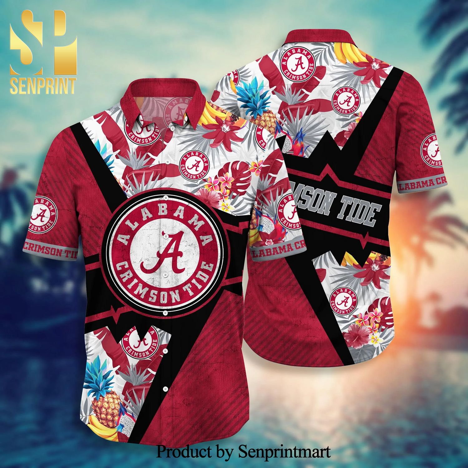 Alabama Crimson Tide NCAA For Sports Fan 3D Hawaiian Beach Shirt