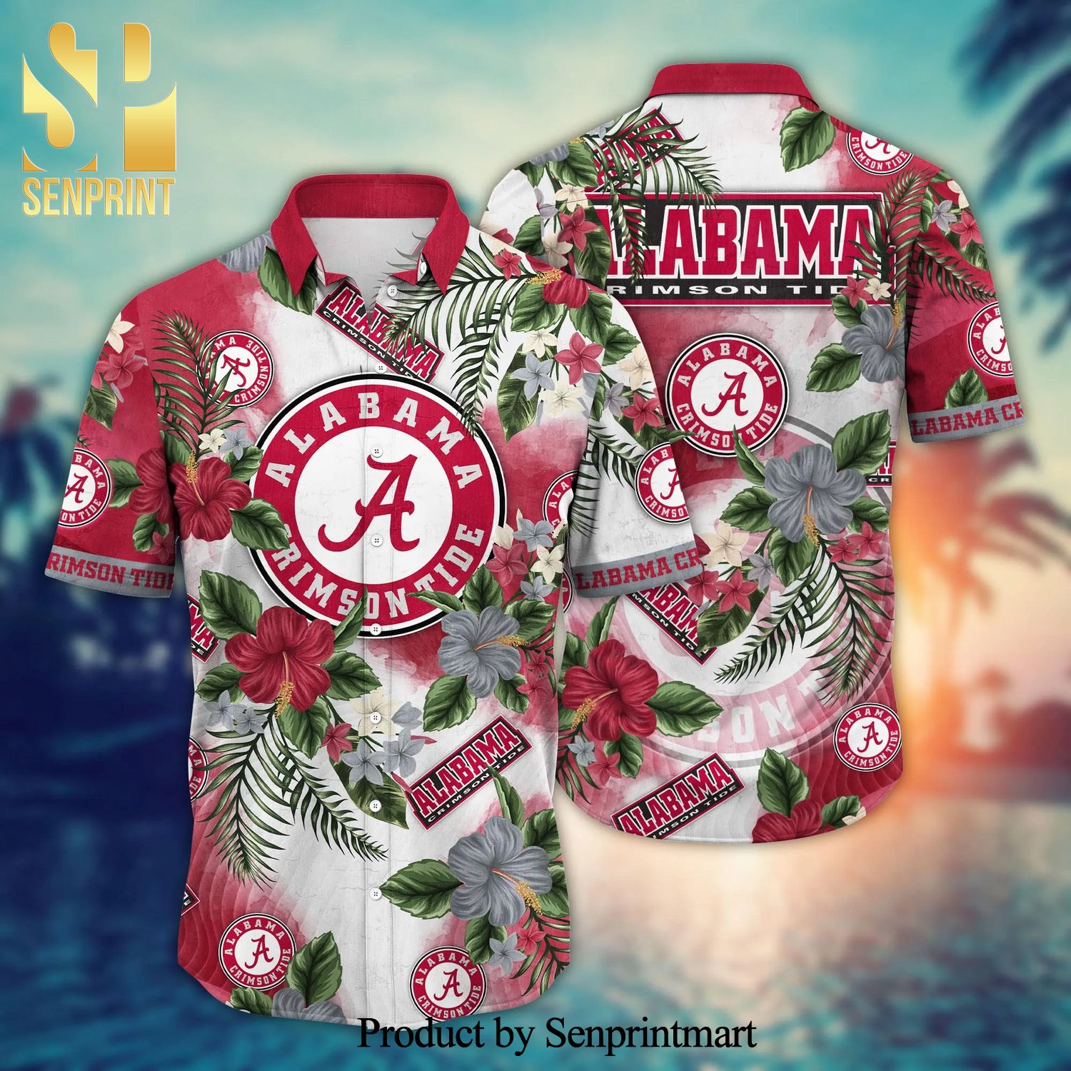 Alabama Crimson Tide NCAA For Sports Fan Flower Hawaiian Beach Shirt