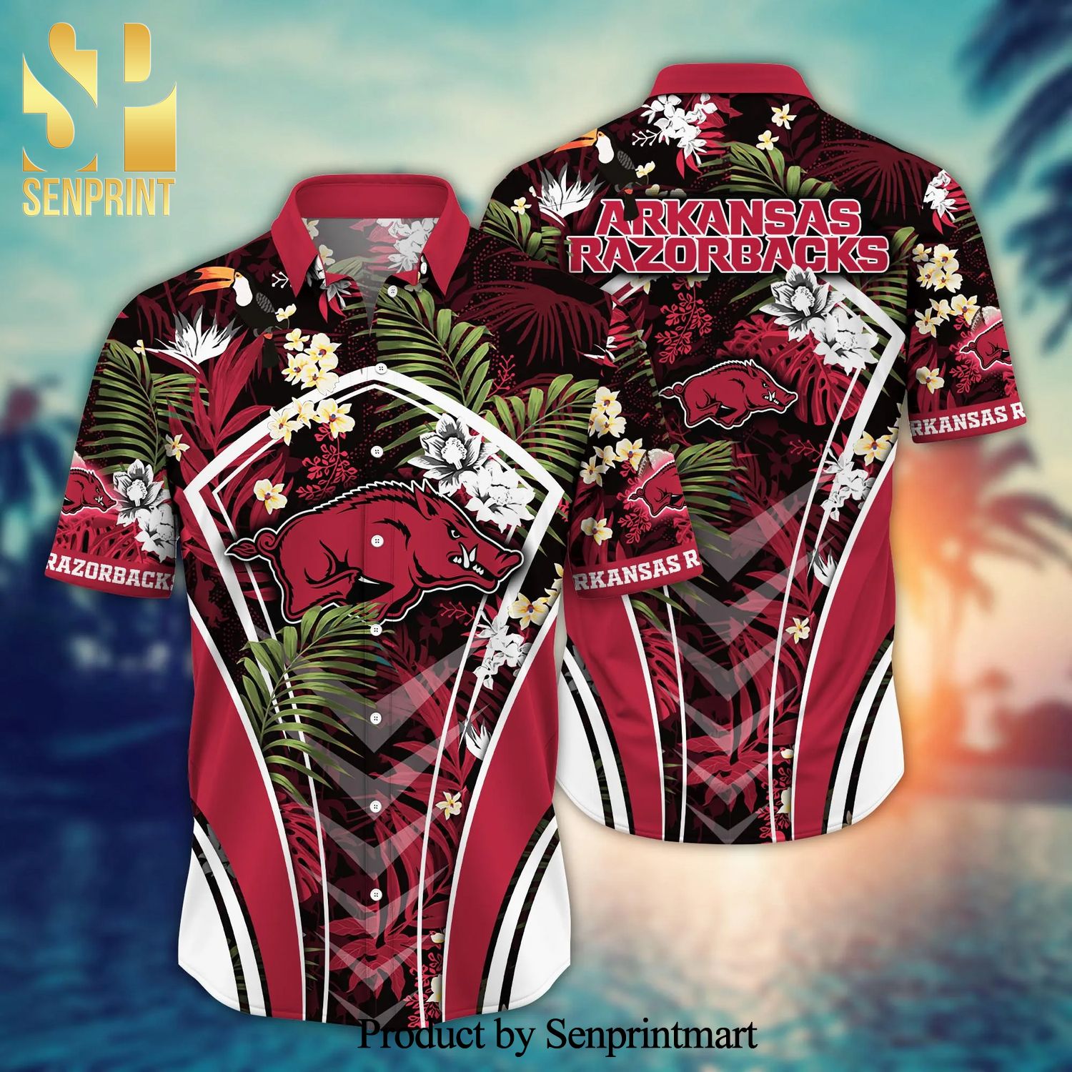 Arkansas Razorbacks NCAA For Sports Fan Full Printed Hawaiian Style Shirt