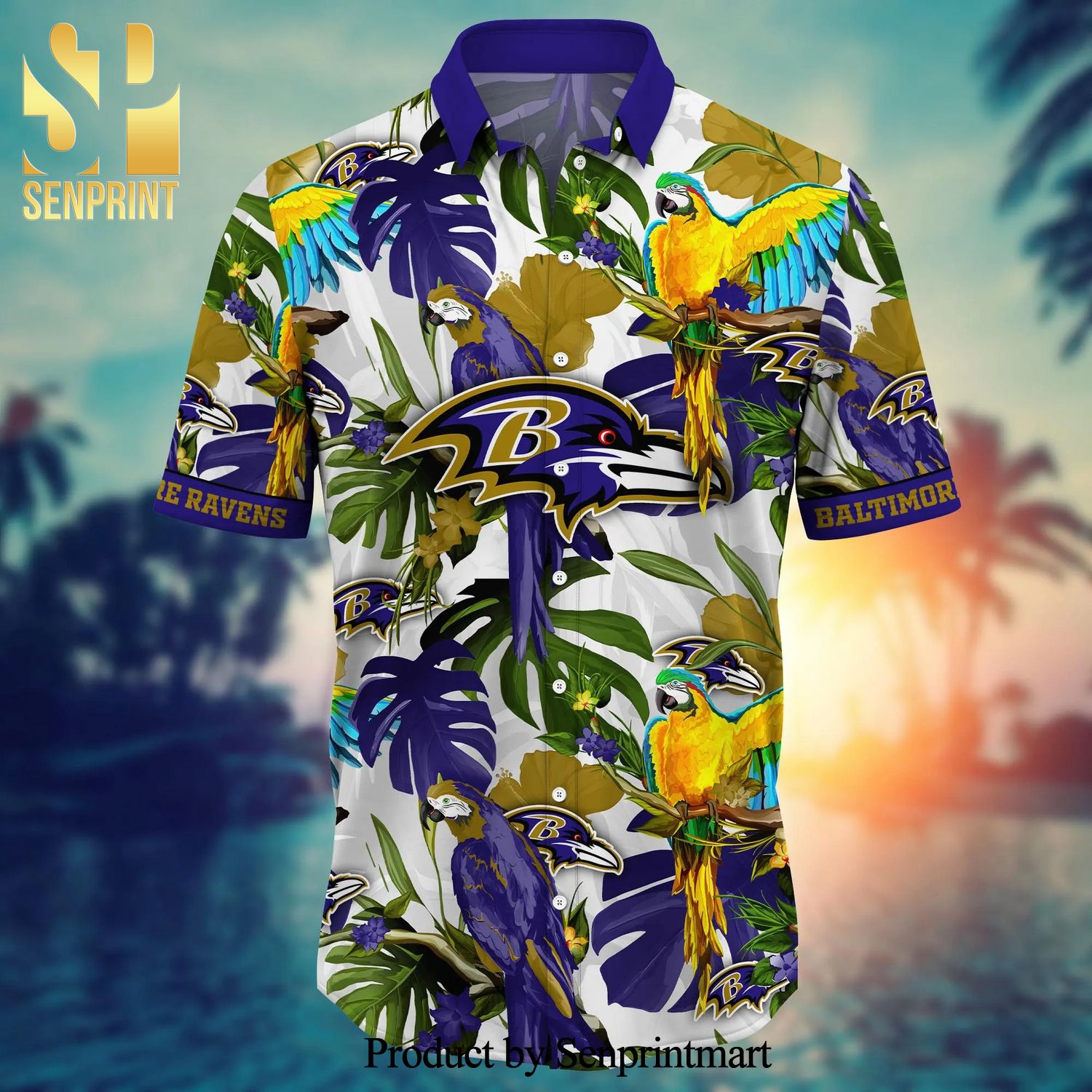 Baltimore Ravens NFL Custom Name Hawaiian Shirt For Men And Women