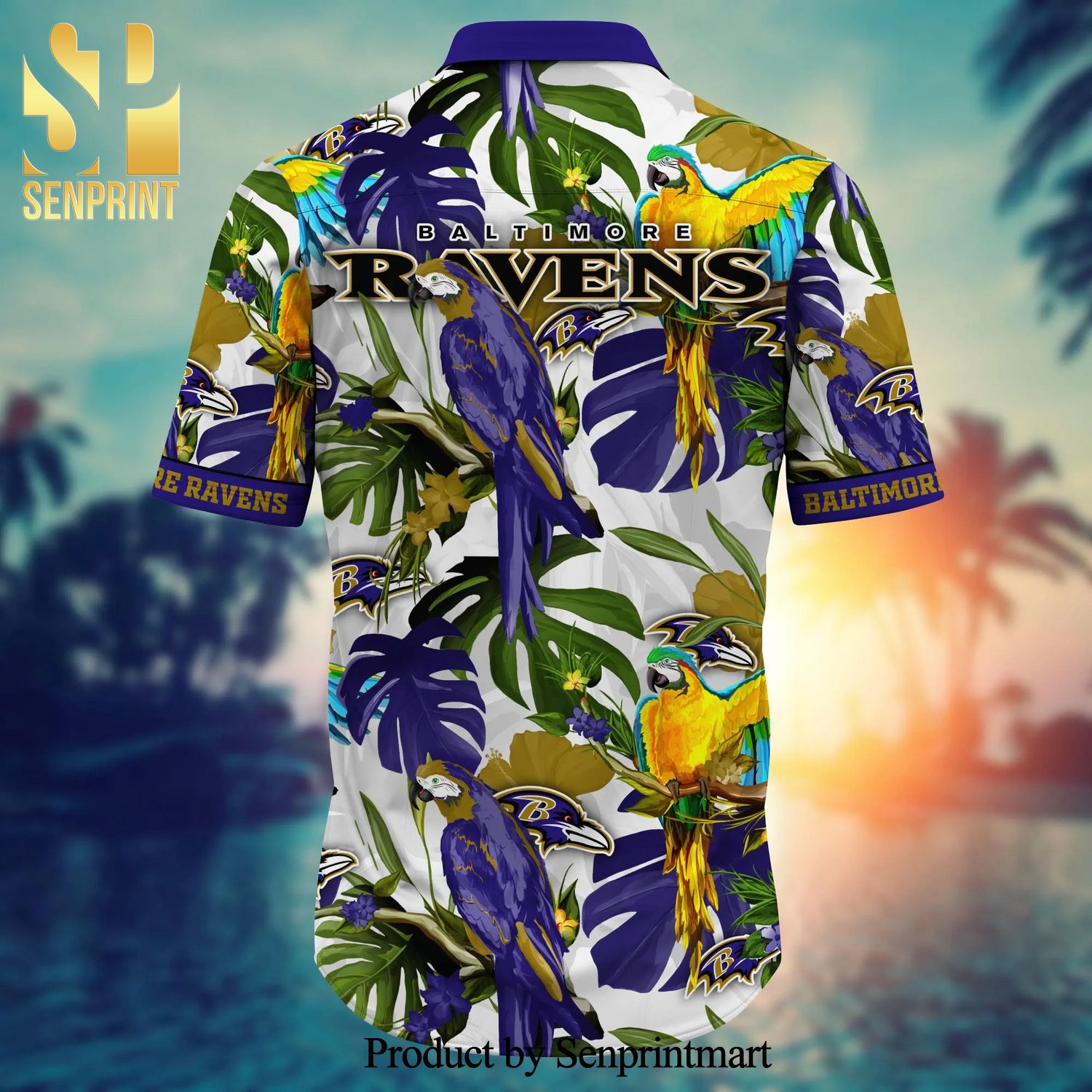 Baltimore Ravens Hawaiian Shirt NFL Football Custom Name Hawaiian