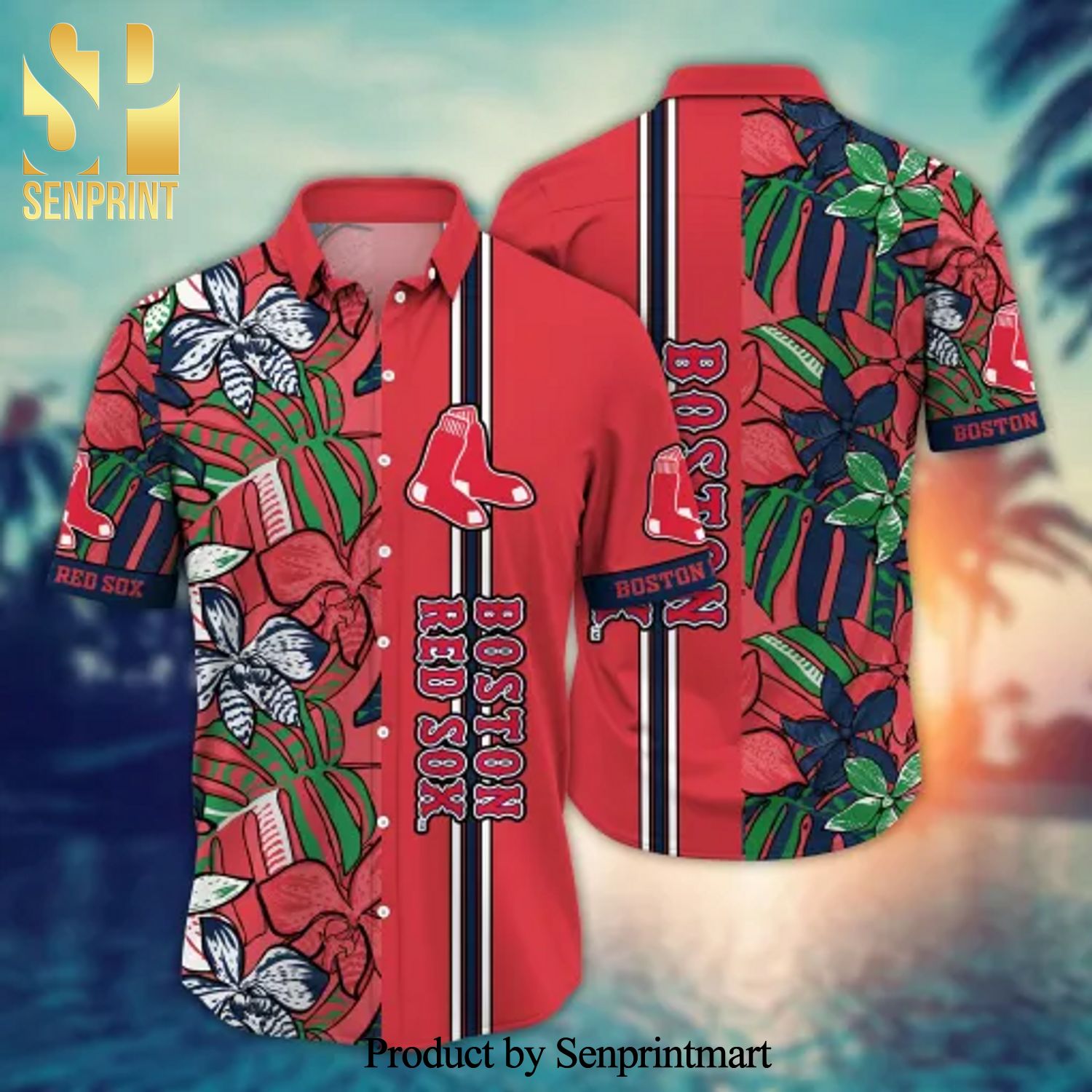 MBL Boston Red Sox Hawaiian Shirt Red Sox Gifts - T-shirts Low Price