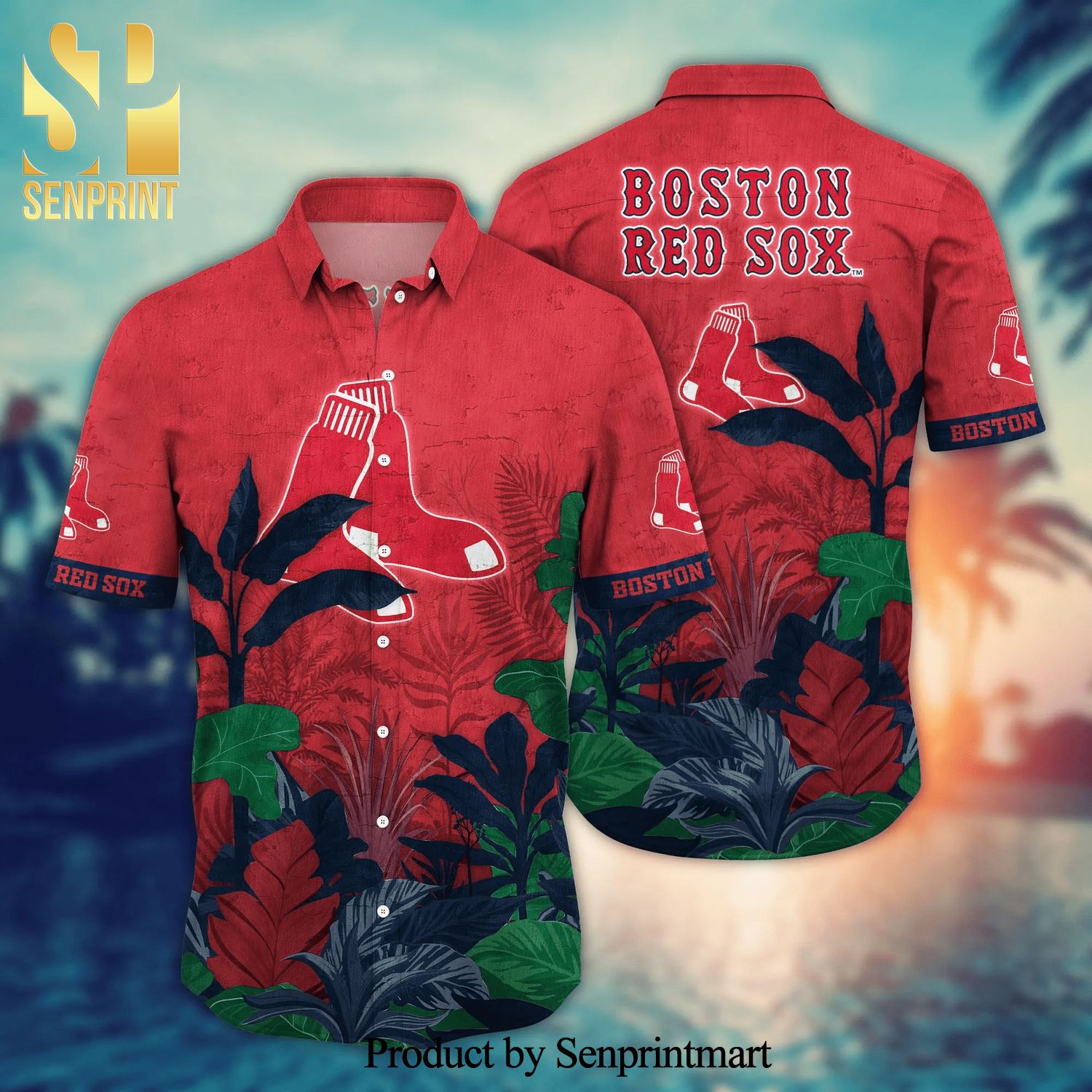Boston Red Sox MLB For Sports Fan Pattern Hawaiian Style Shirt