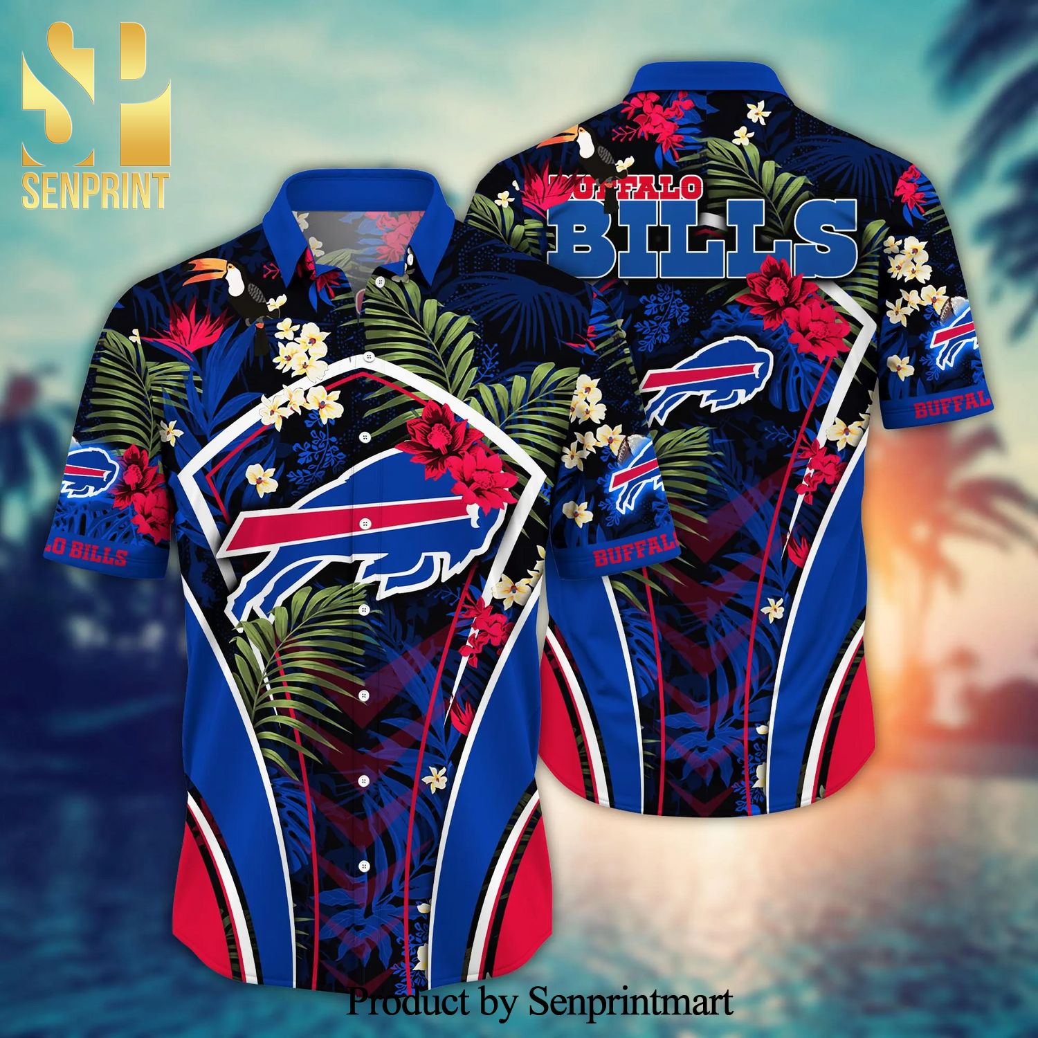 Buffalo Bills NFL For Sports Fan Full Print Hawaiian Beach Shirt