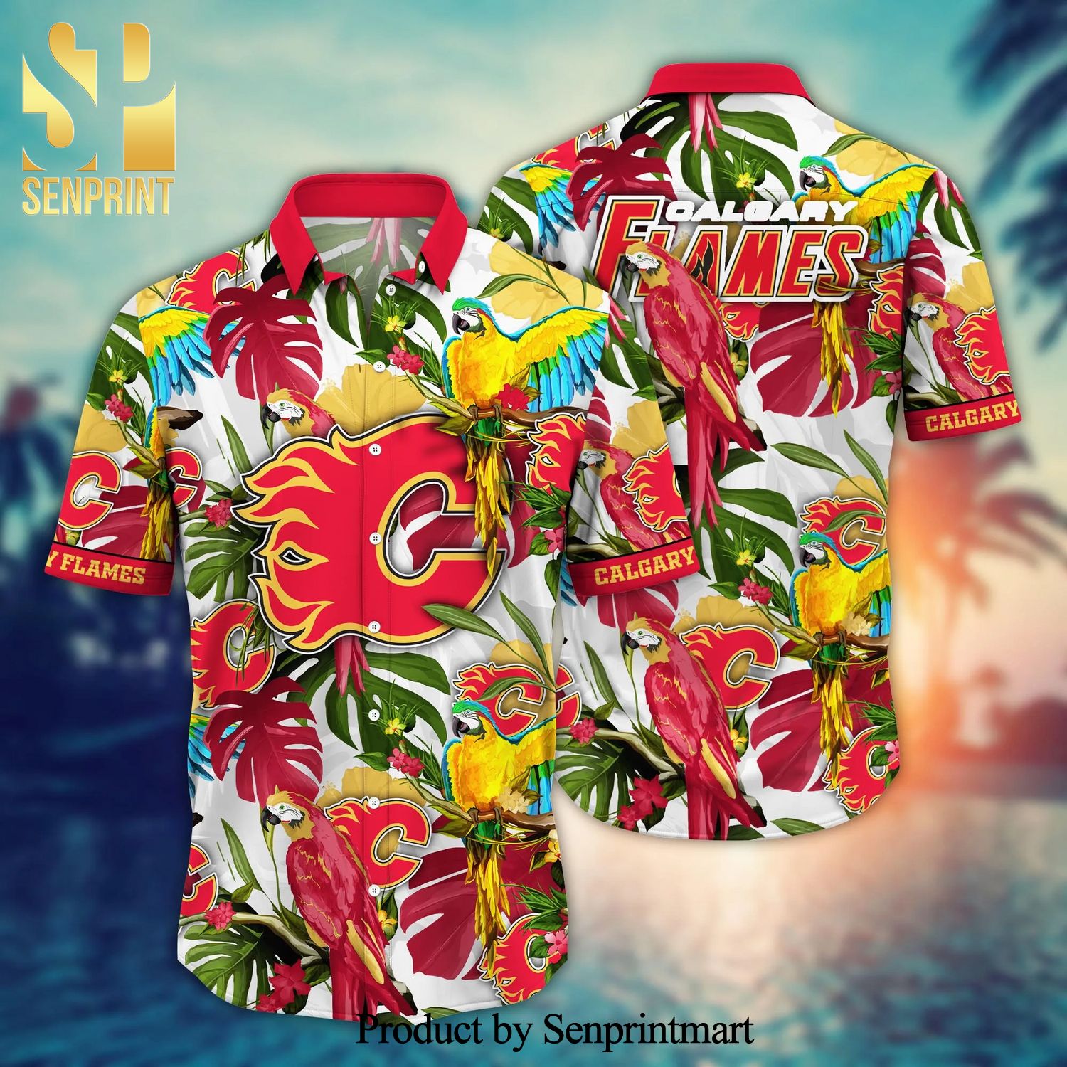 Calgary Flames NHL For Sports Fan Aloha Hawaiian Beach Shirt