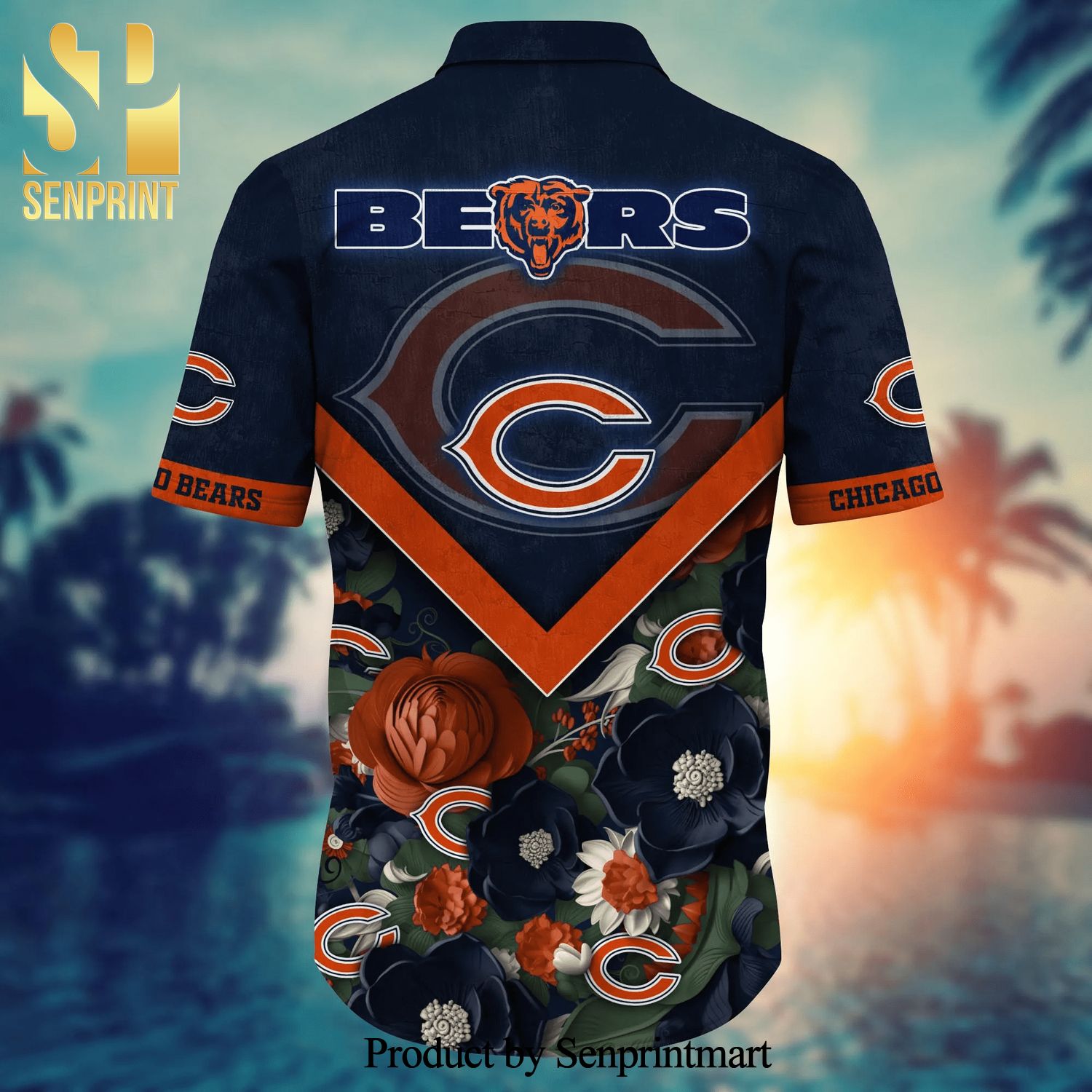 nfl Beach Chicago Bears 100 anniversary Hawaiian shirt for fans