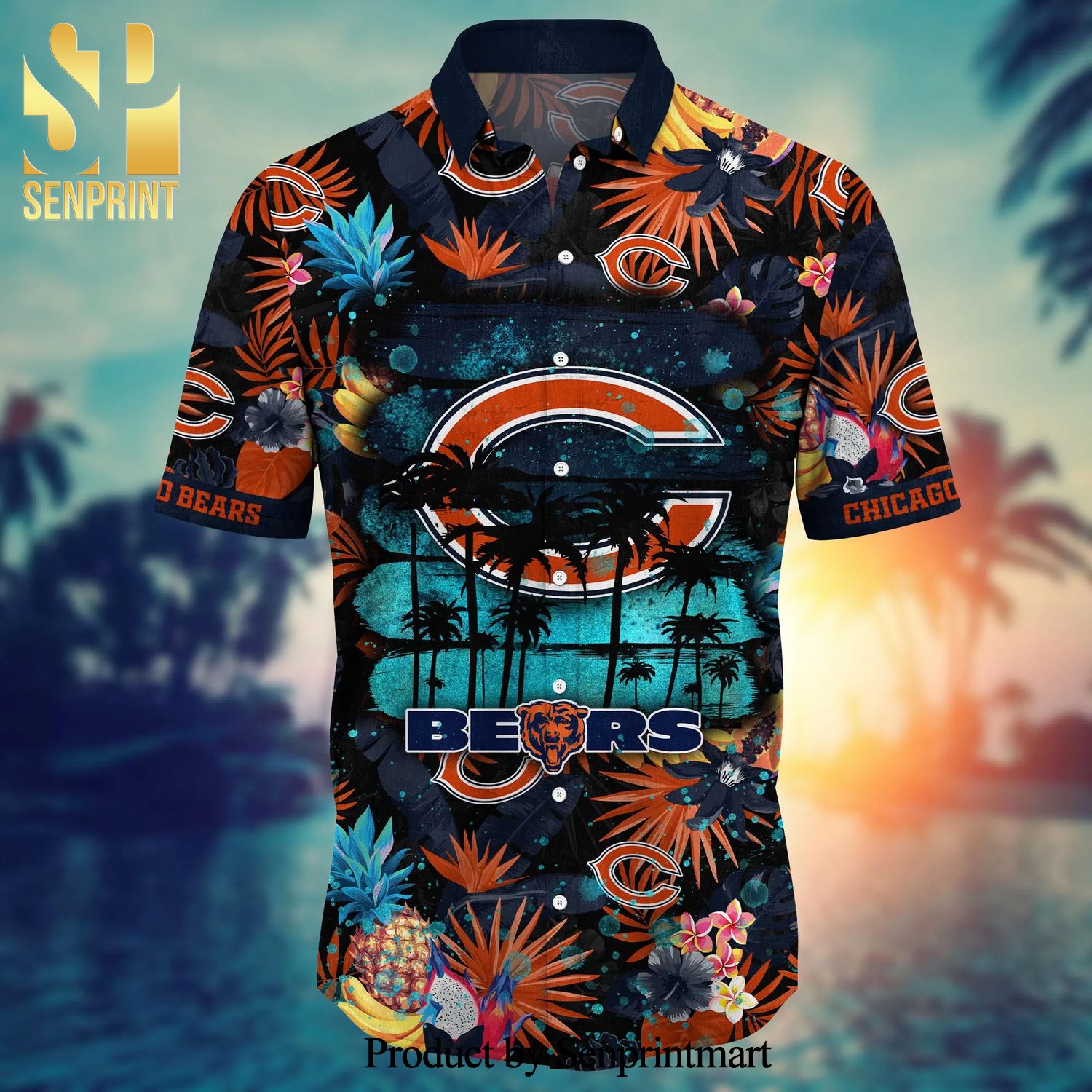 Chicago Bears NFL For Sports Fan Tropical 3D Hawaiian Style Shirt -  Senprintmart Store