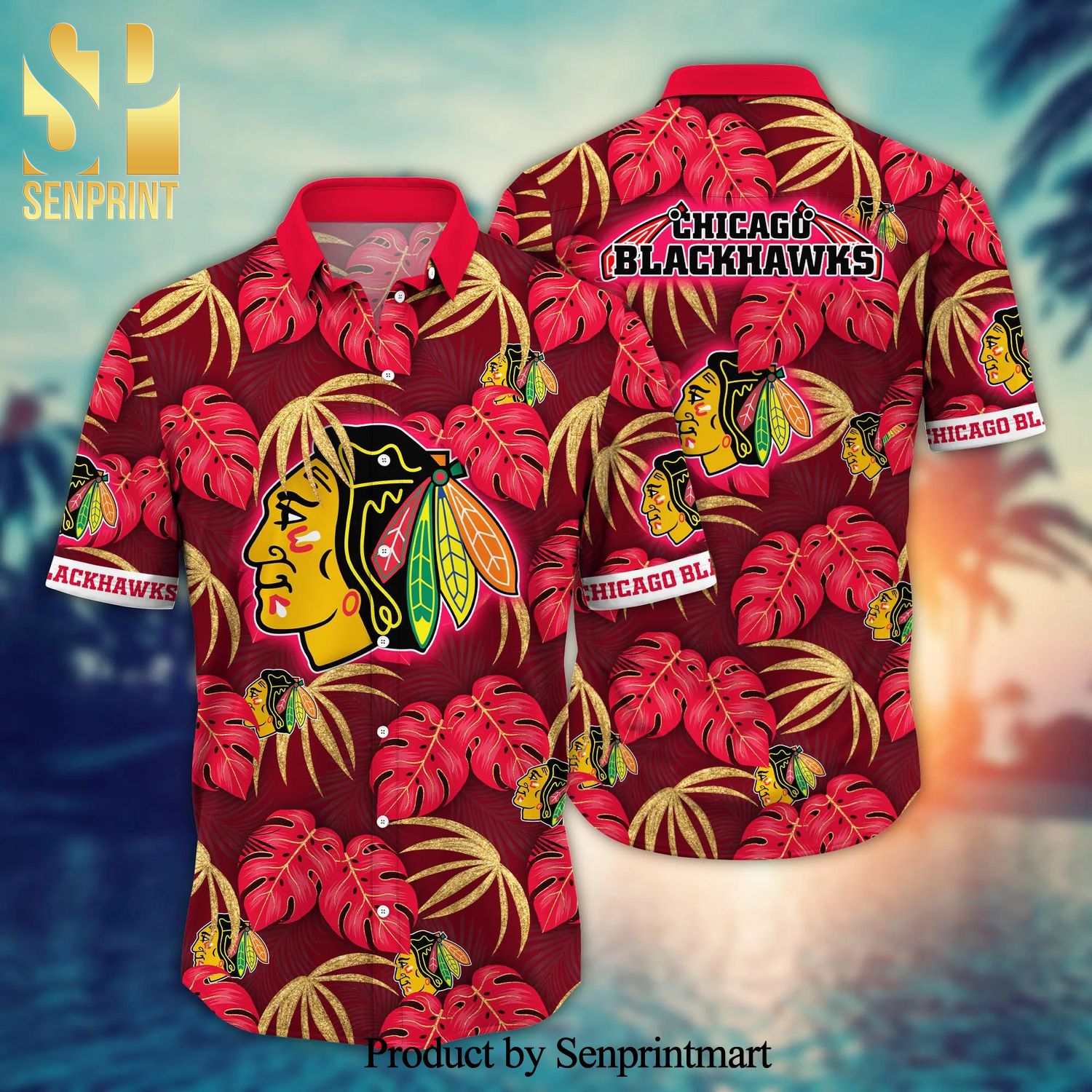 Chicago Blackhawks NHL For Sports Fan 3D Printed Hawaiian Style Shirt