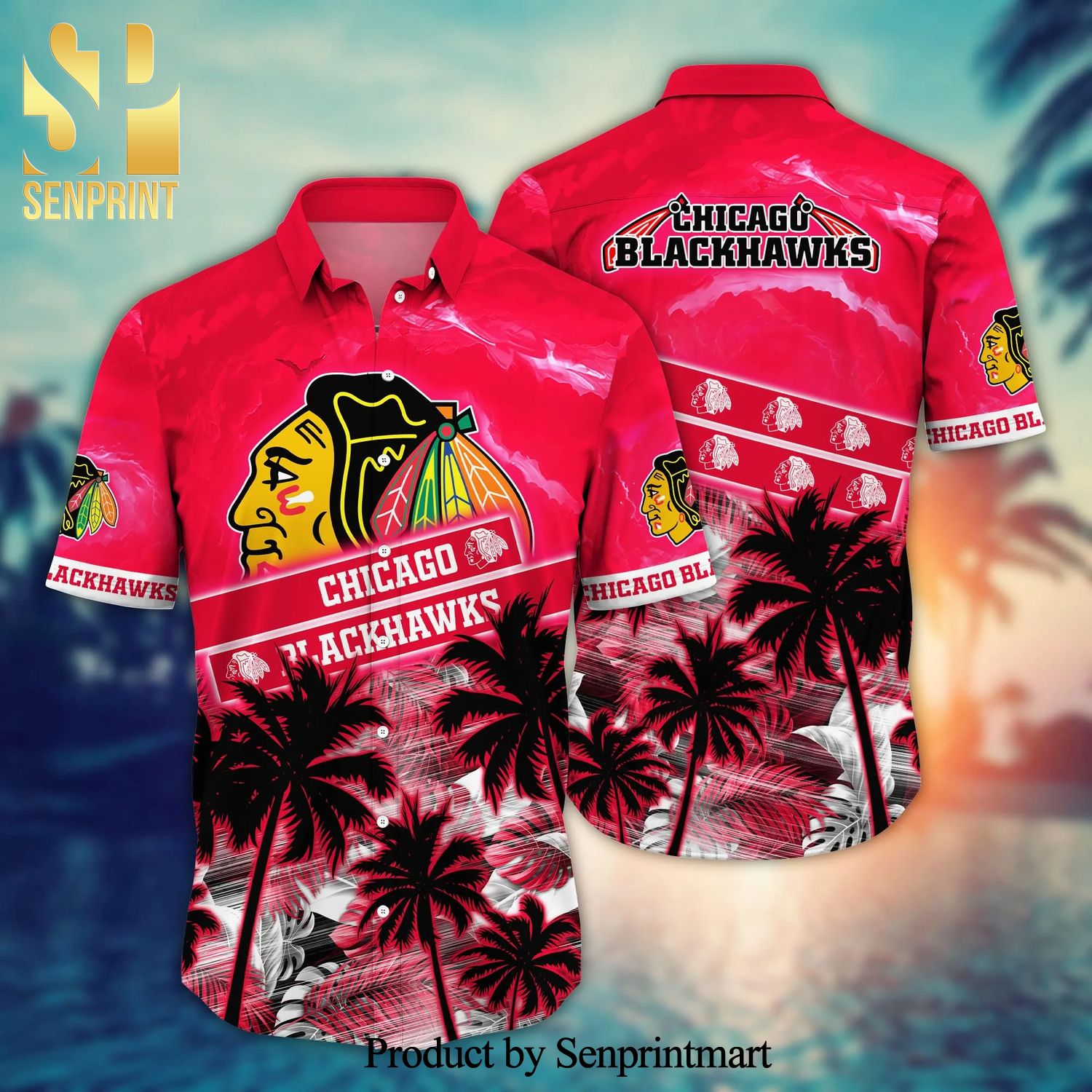 Chicago Blackhawks NHL For Sports Fan Unisex Hawaiian Shirt