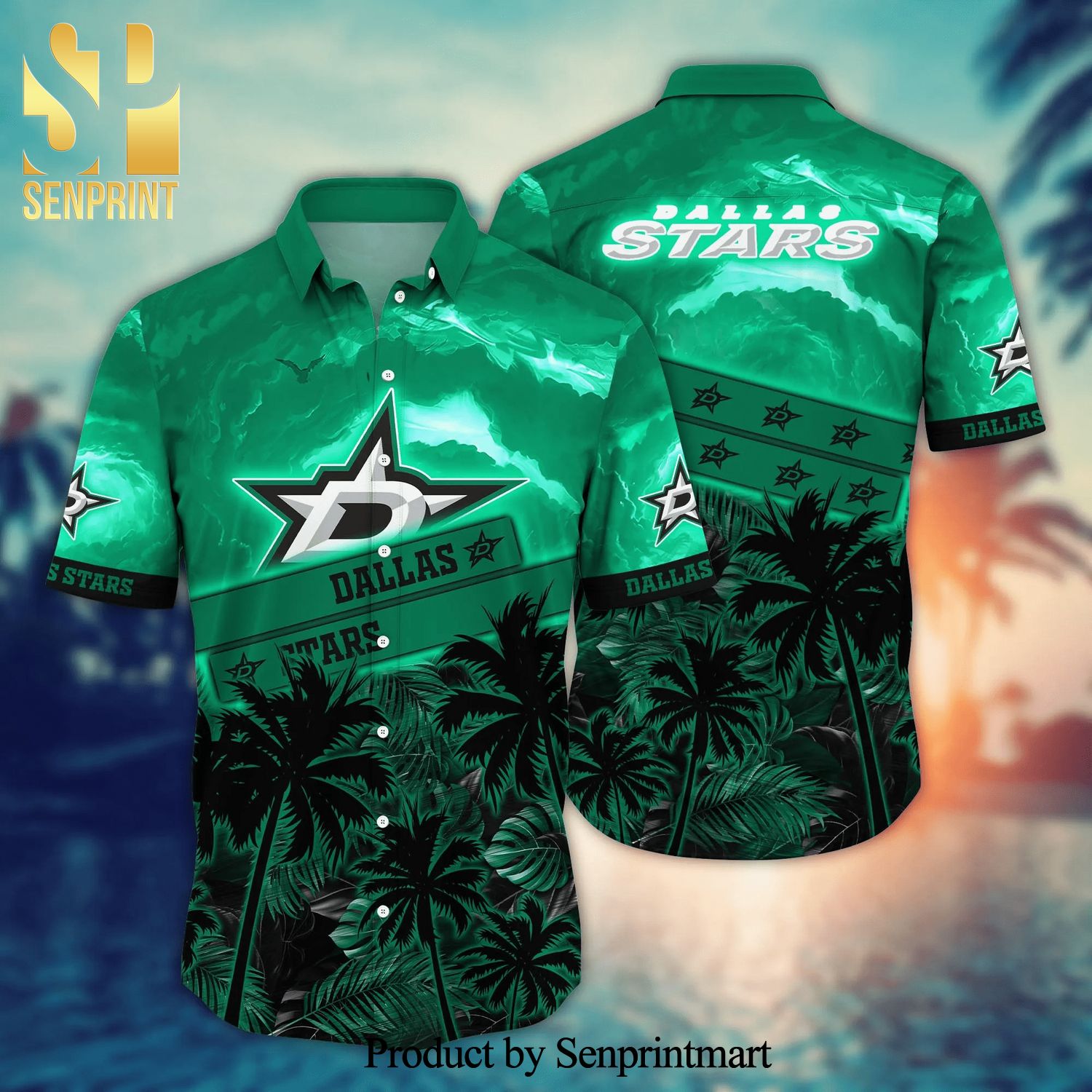 Dallas Stars NHL For Sports Fan 3D Hawaiian Beach Shirt - Senprintmart Store