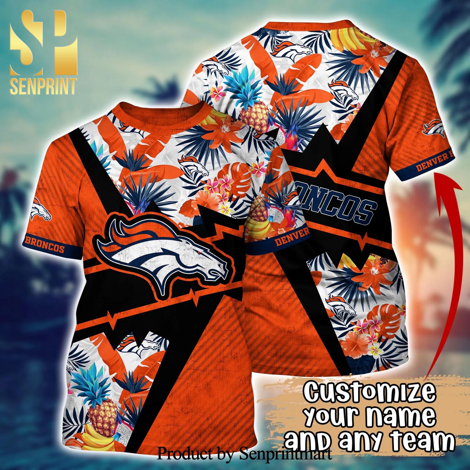 Denver Broncos NFL Custom Name Hawaiian Shirt For Men Women Best