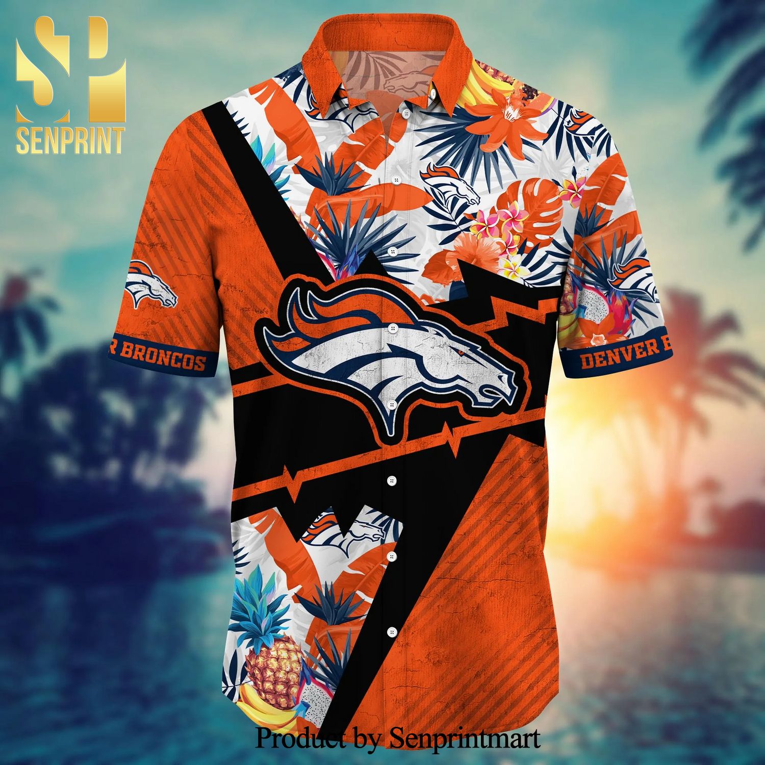 Denver Broncos NFL Flower Hawaiian Shirt Best Gift For Men And