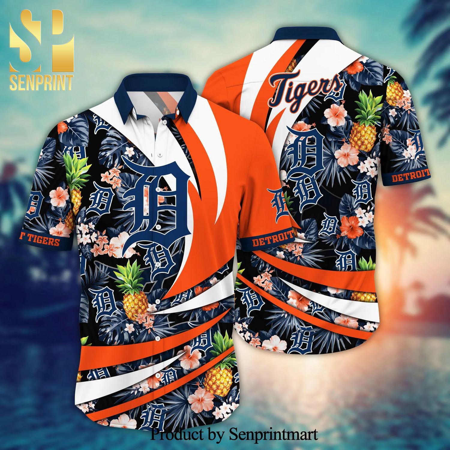 NEW FASHION 2023 Detroit Tigers Hawaiian Shirt flower summer gift for fans