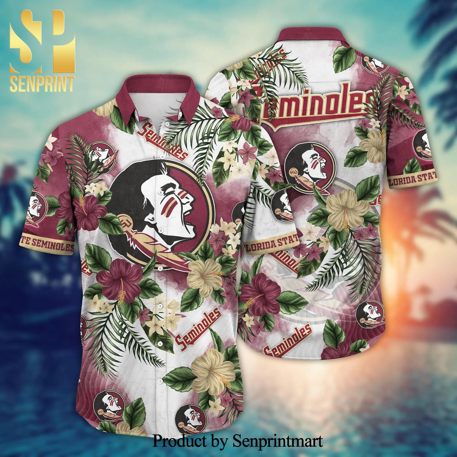 Florida State Seminoles NCAA For Sports Fan Full Printed Hawaiian Beach Shirt