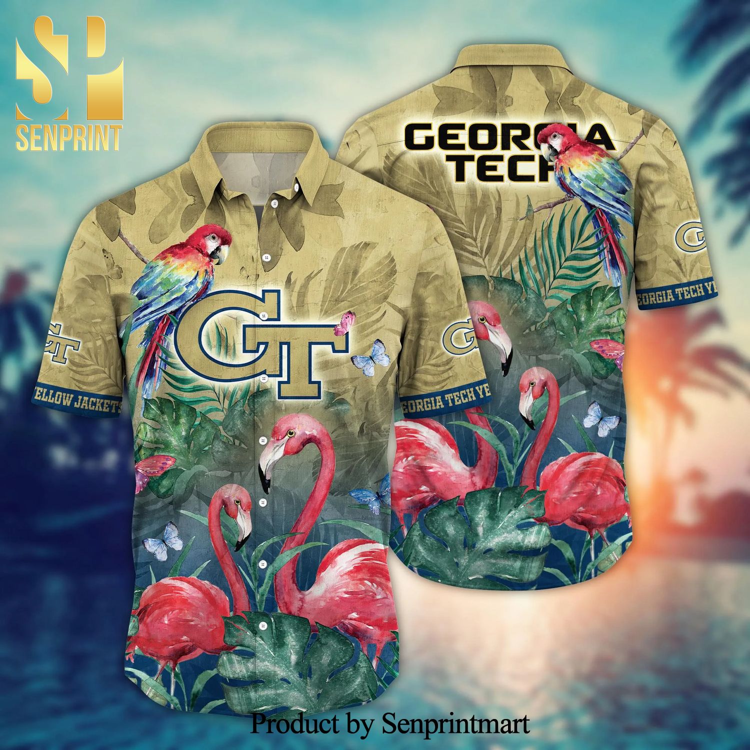 Georgia Tech Yellow Jackets NCAA For Sports Fan All Over Print Hawaiian Shirt