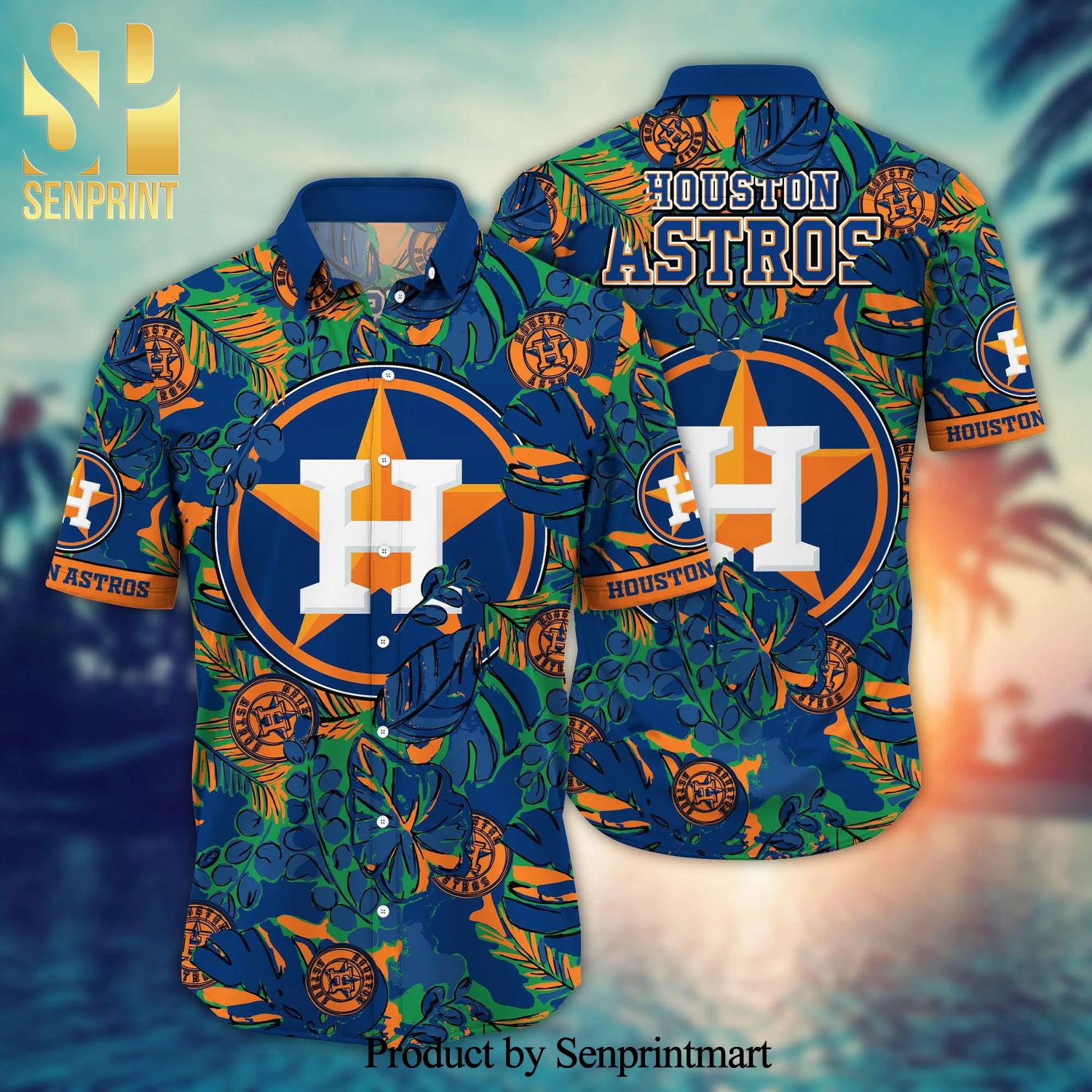 Houston Astros Tropical Flower Hawaiian Shirt & Short