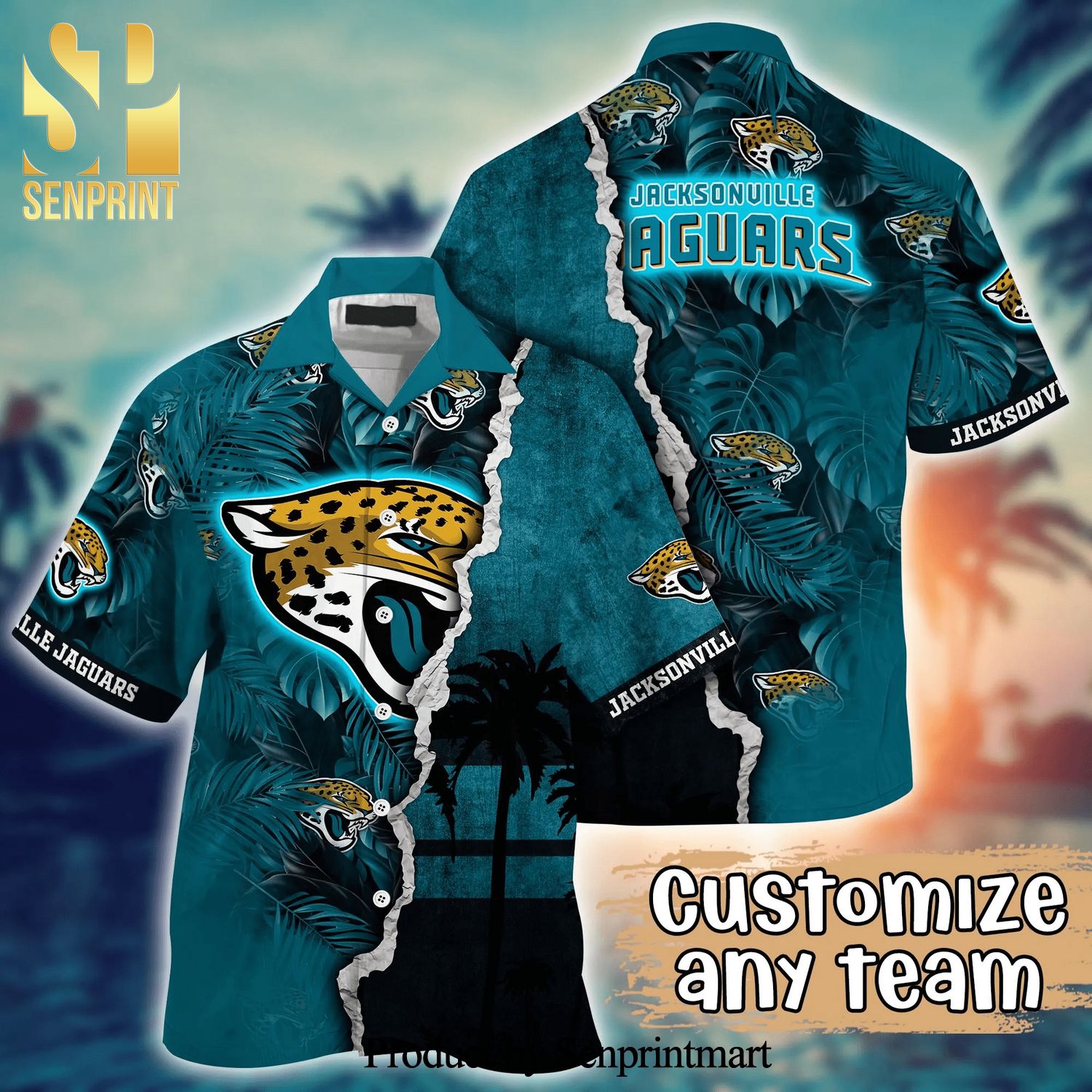 Jacksonville Jaguars NFL For Sports Fan Pattern Hawaiian Beach Shirt