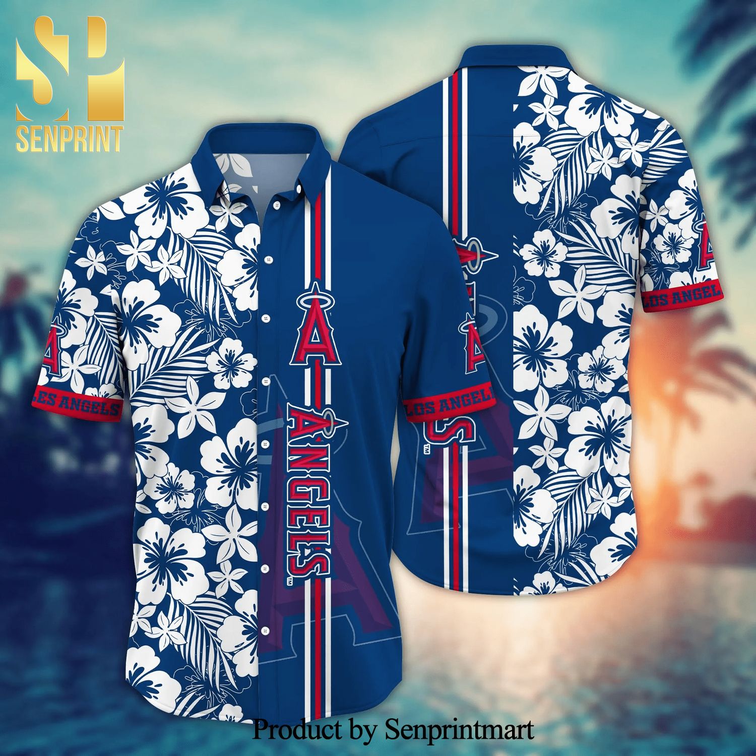 Los Angeles Angels MLB For Sports Fan Aloha Hawaiian Beach Shirt