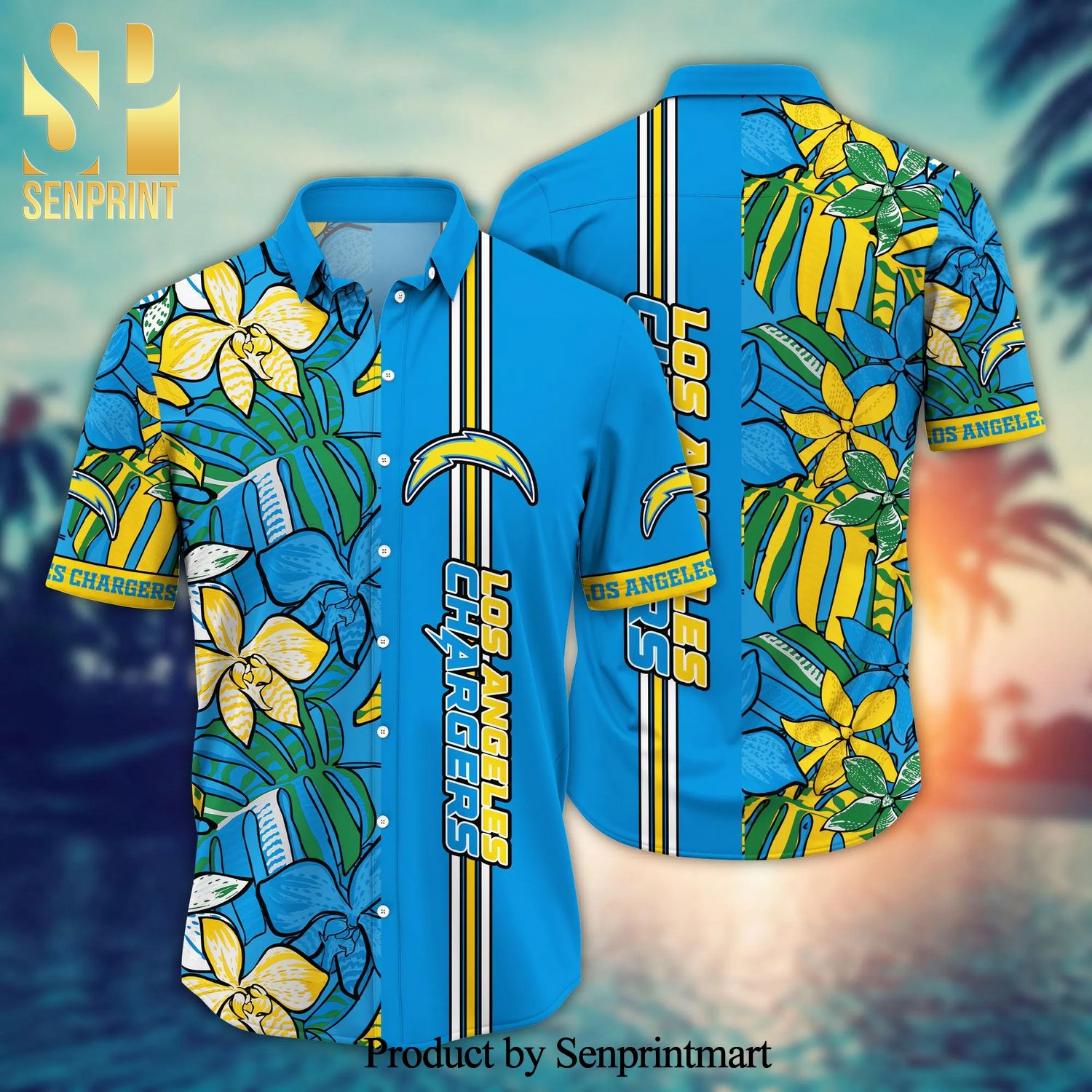 Los Angeles Chargers NFL For Sports Fan Pattern Hawaiian Beach Shirt