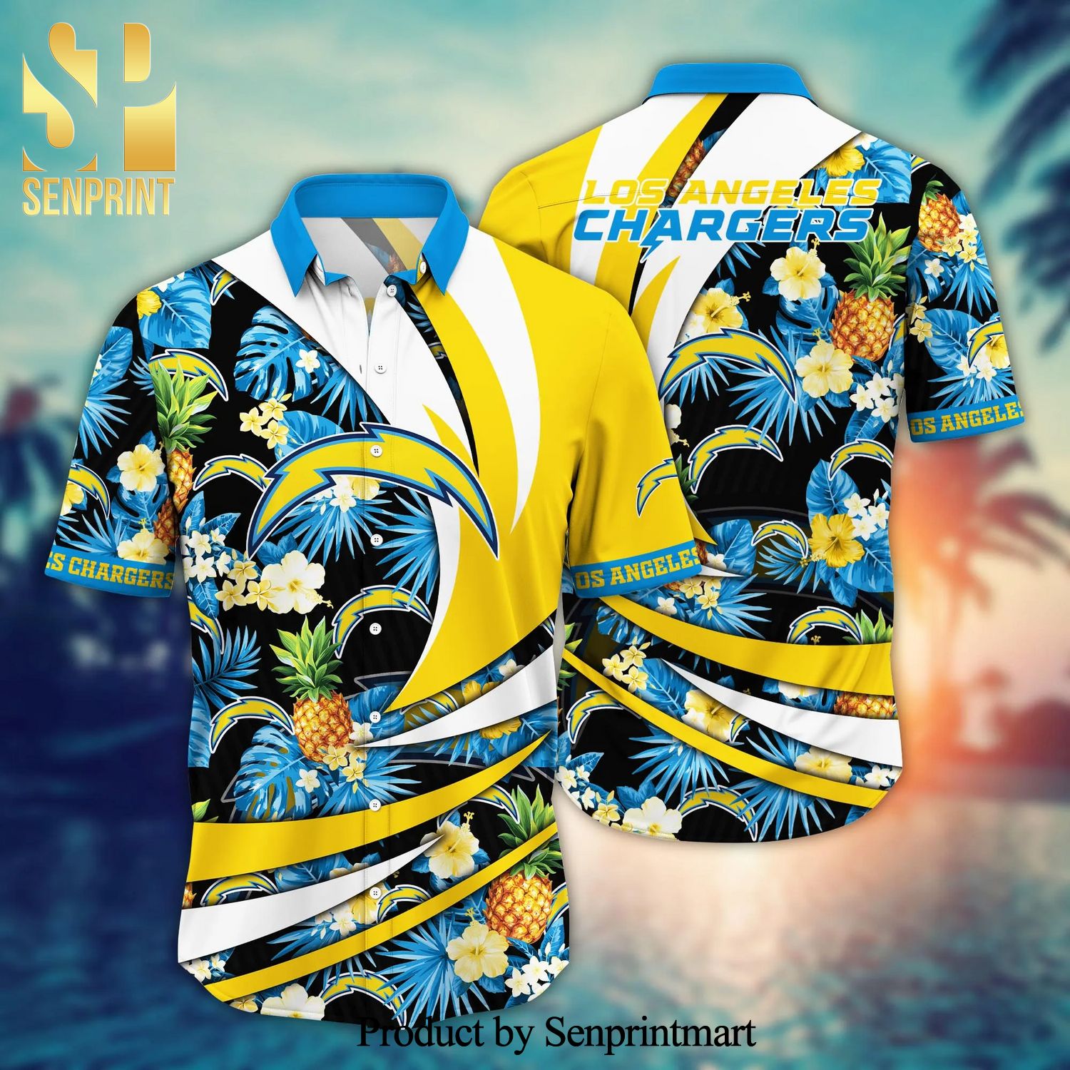 Los Angeles Chargers NFL For Sports Fan Pattern Hawaiian Style Shirt