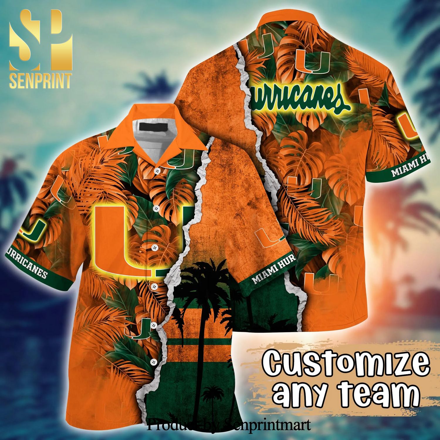 Miami Hurricanes NCAA For Sports Fan 3D Printed Hawaiian Beach Shirt