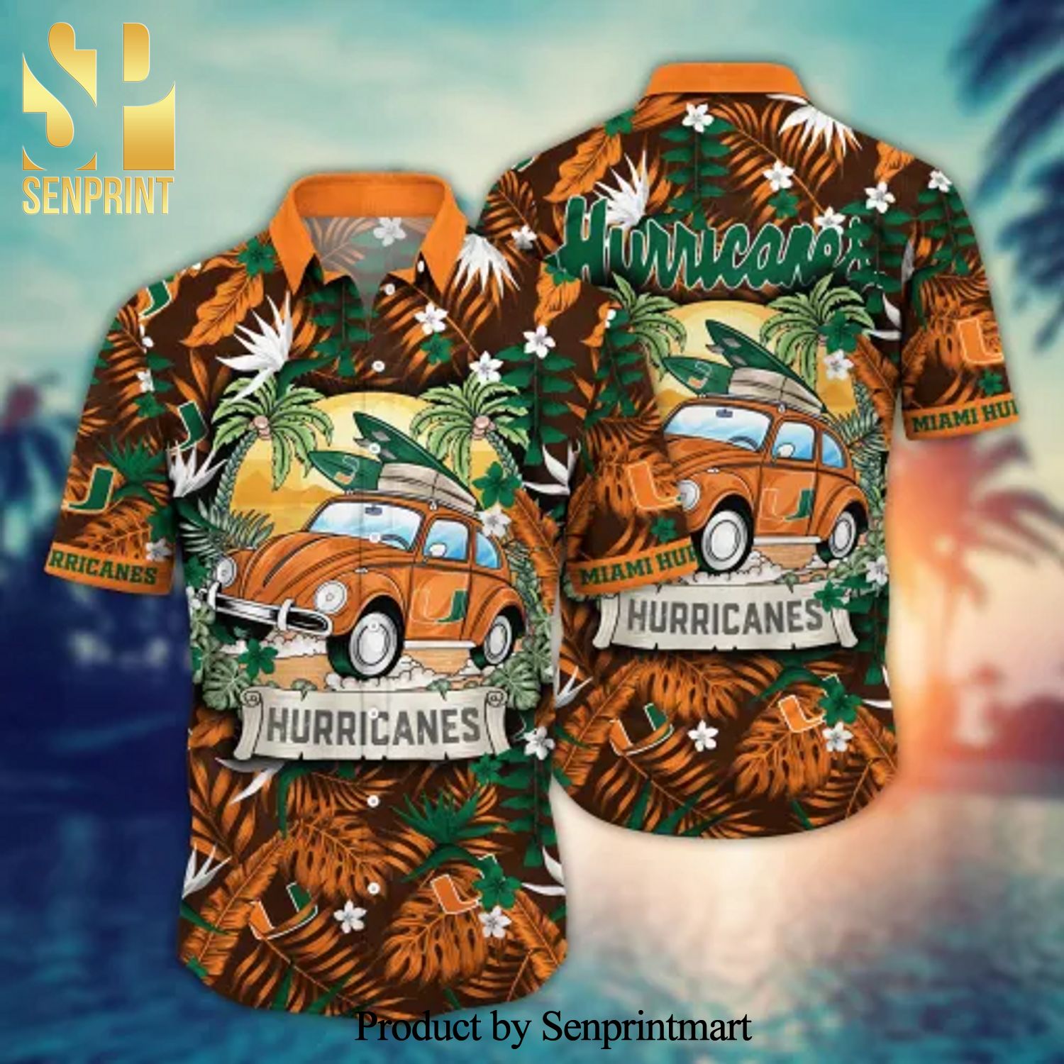 NCAA Miami Hurricanes Flower Cheap Hawaiian Shirt 3D Shirt, Miami Hurricanes  Football Gifts - T-shirts Low Price